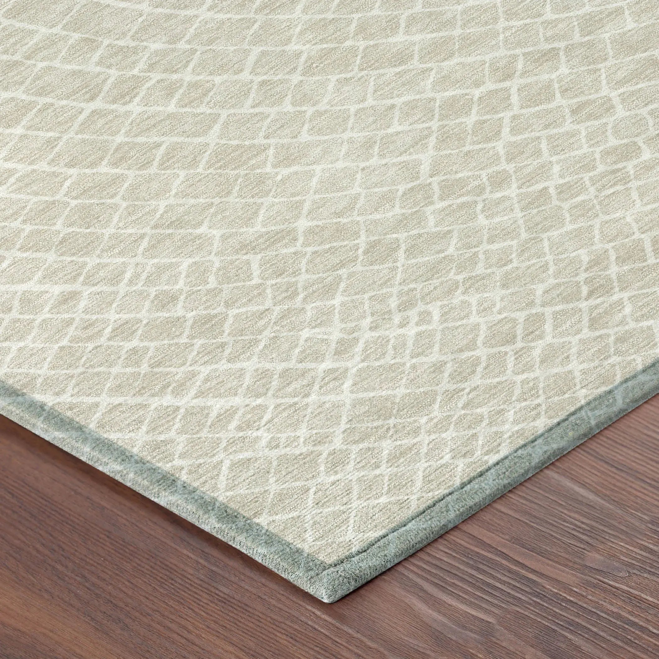 8' Beige And Ivory Round Geometric Washable Indoor Outdoor Area Rug Homeroots Outdoor