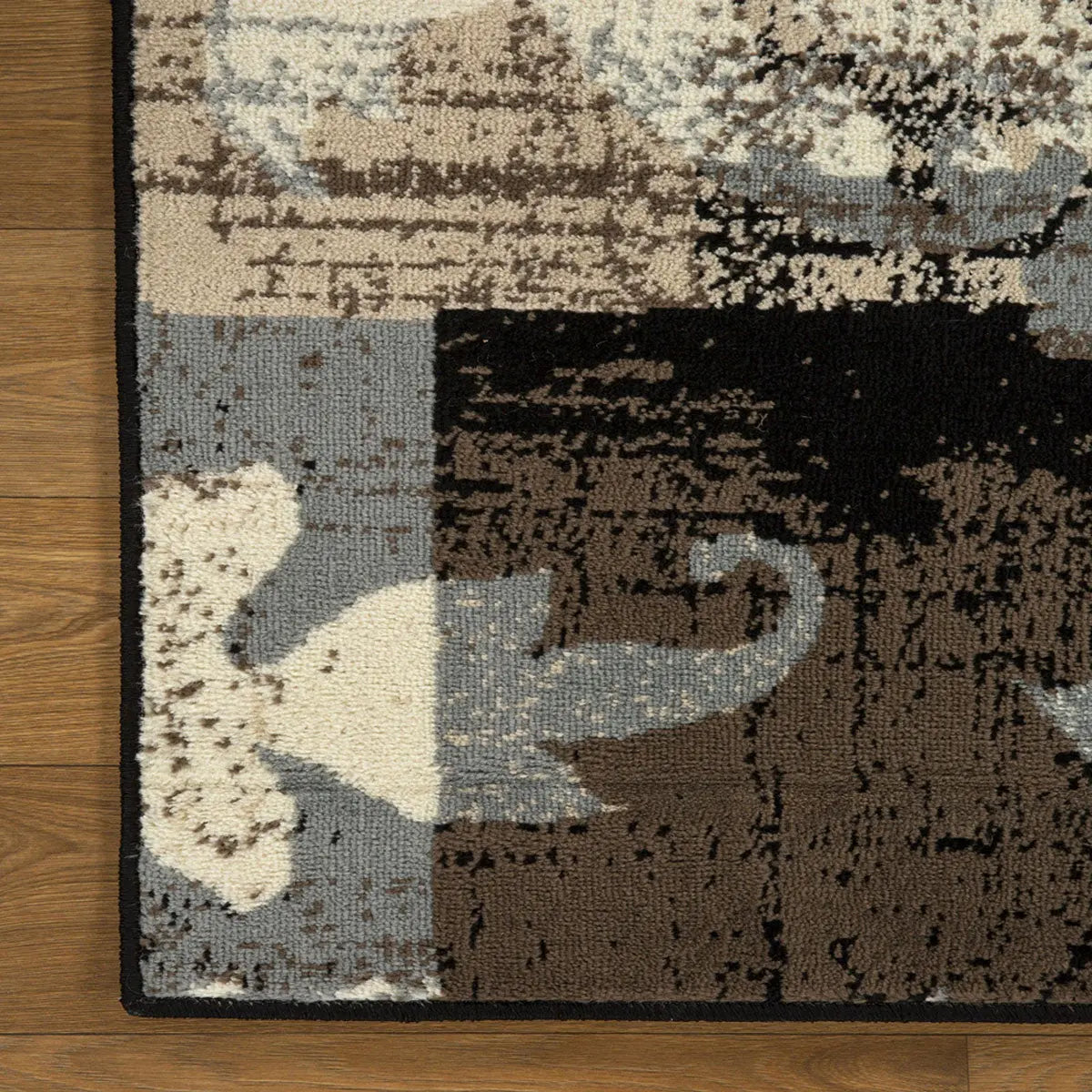 8' Beige Brown And Gray Floral Distressed Runner Rug Homeroots Home Decor
