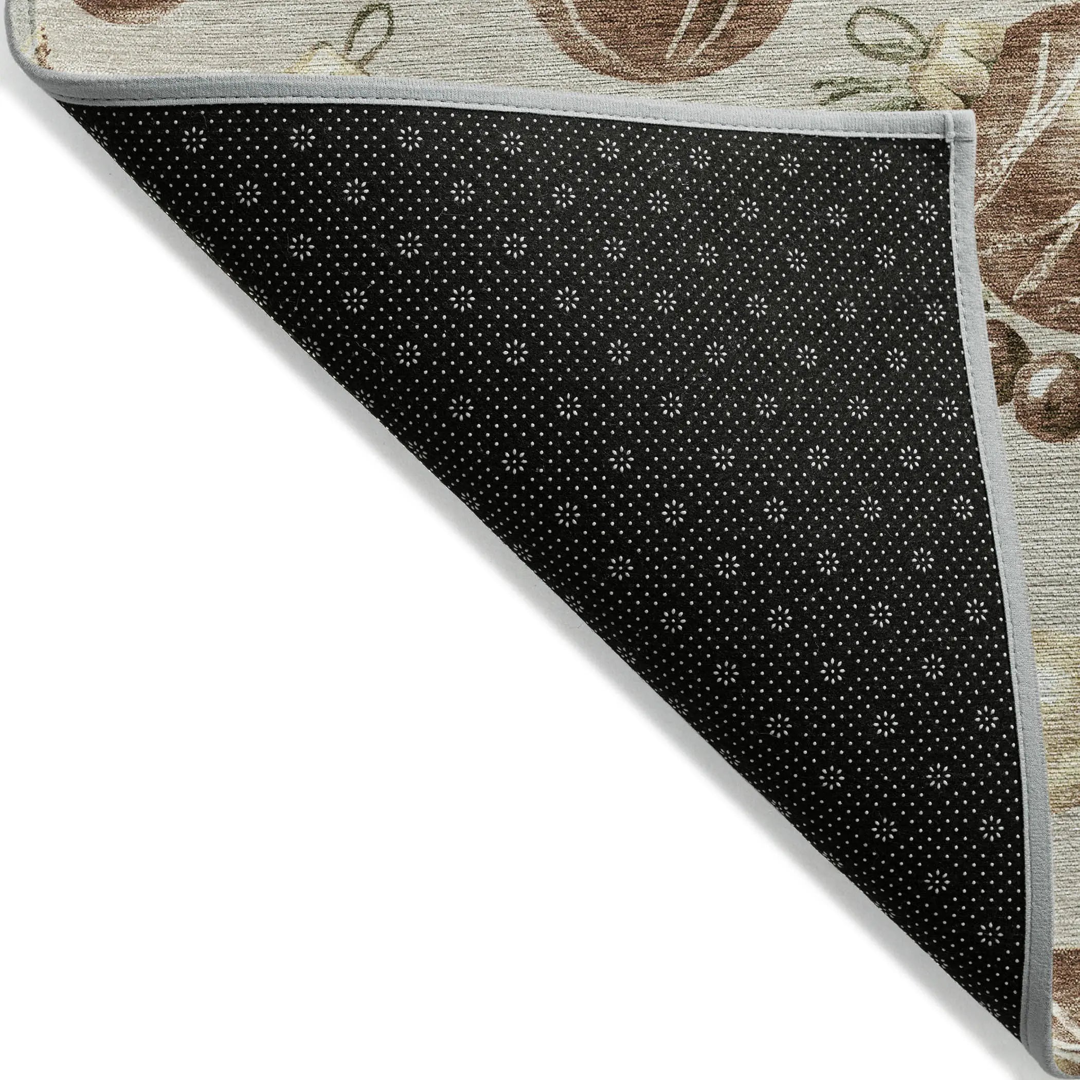 8' Beige Brown And Ivory Round Stars Washable Indoor Outdoor Area Rug Homeroots Outdoor