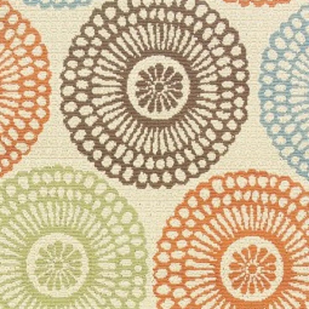 8' Beige Indoor Outdoor Runner Rug Homeroots Outdoor