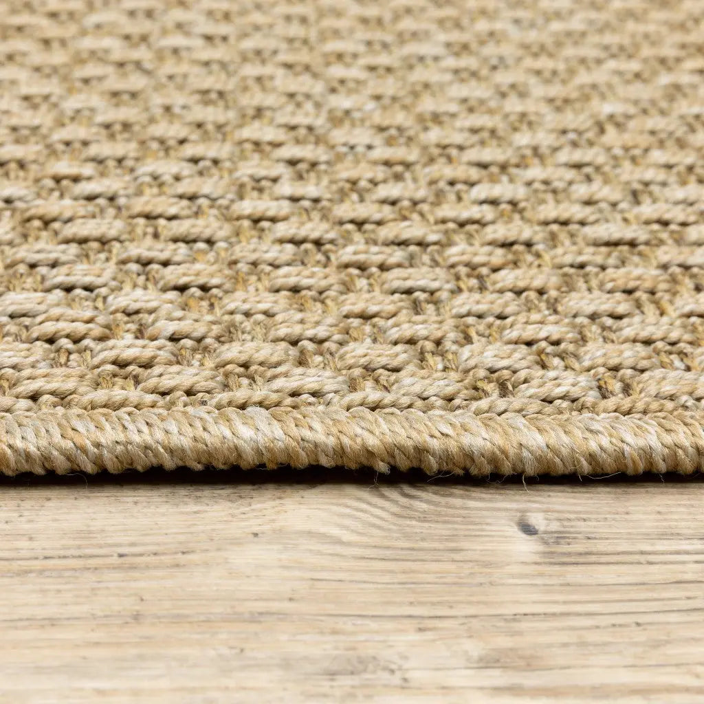 8' Beige Indoor Outdoor Runner Rug Homeroots Outdoor