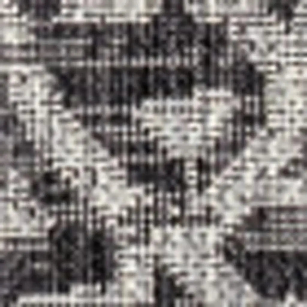 8' Black And Gray Square Medallion Indoor Outdoor Area Rug Homeroots Outdoor