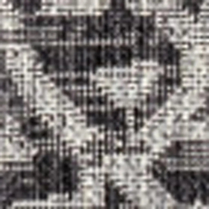 8' Black And Gray Square Medallion Indoor Outdoor Area Rug Homeroots Outdoor