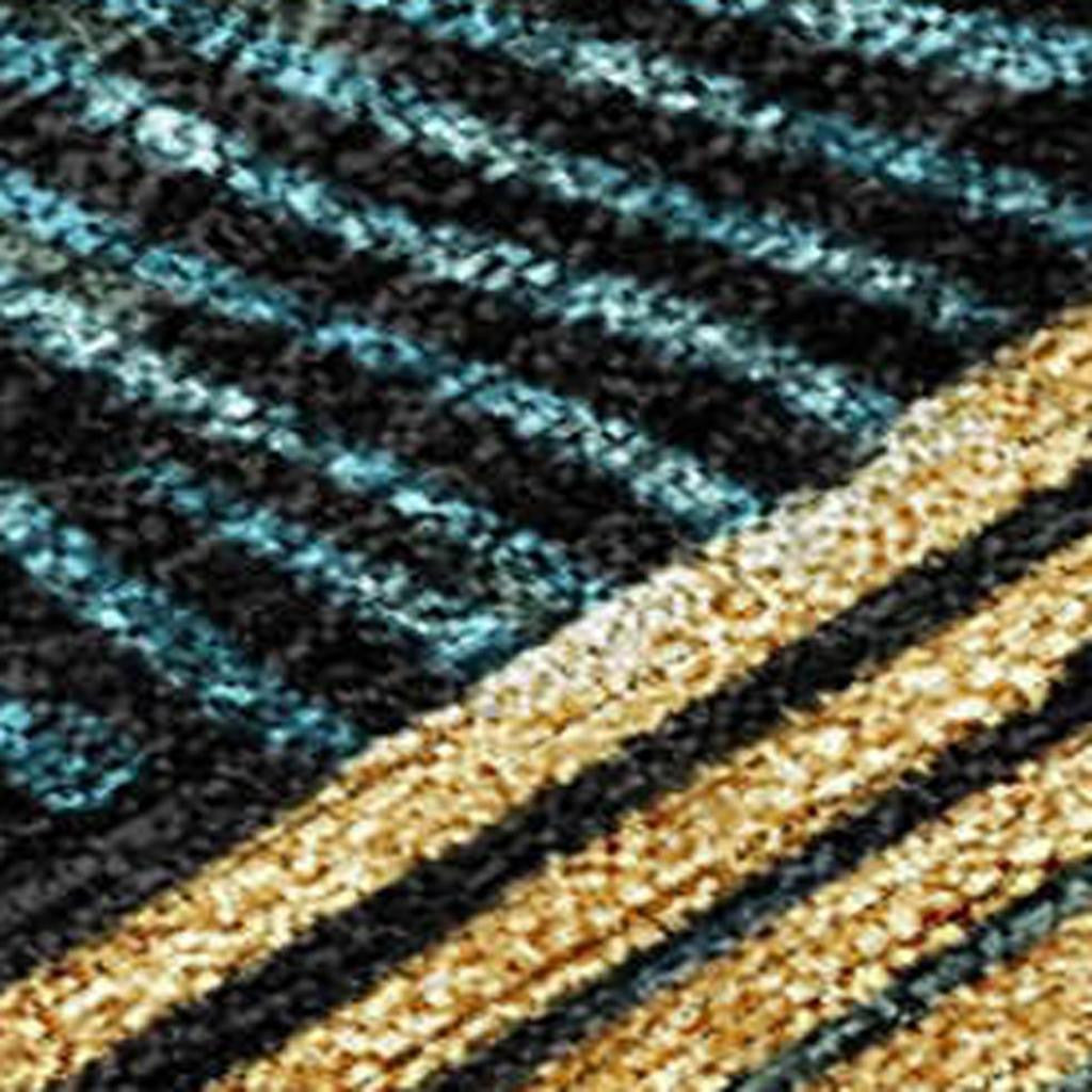 8' Black And Ivory Round Abstract Washable Indoor Outdoor Area Rug Homeroots Outdoor