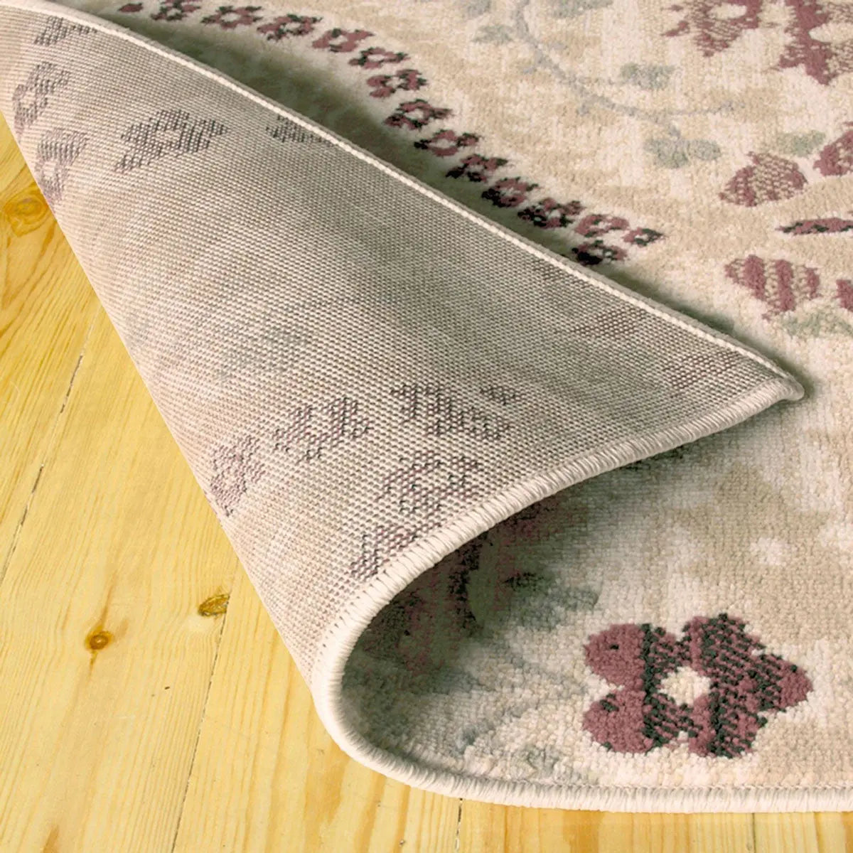 8' Black Ivory And Gray Floral Runner Rug Homeroots Home Decor