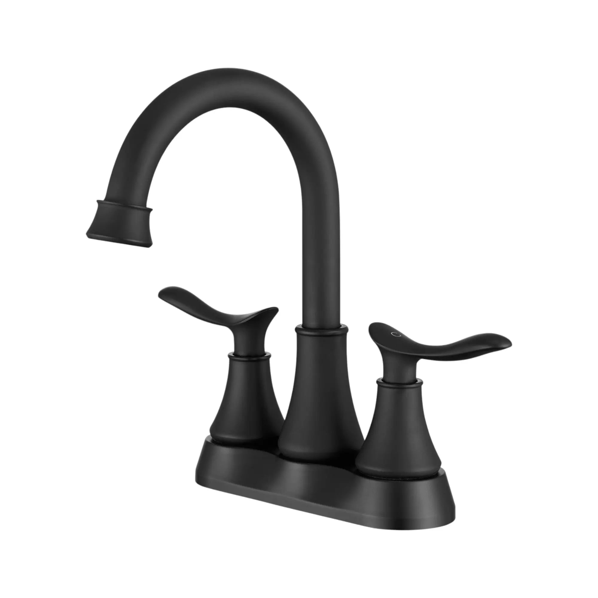 8" Black Stainless Steel Centerset Faucet Homeroots Bed & Bath