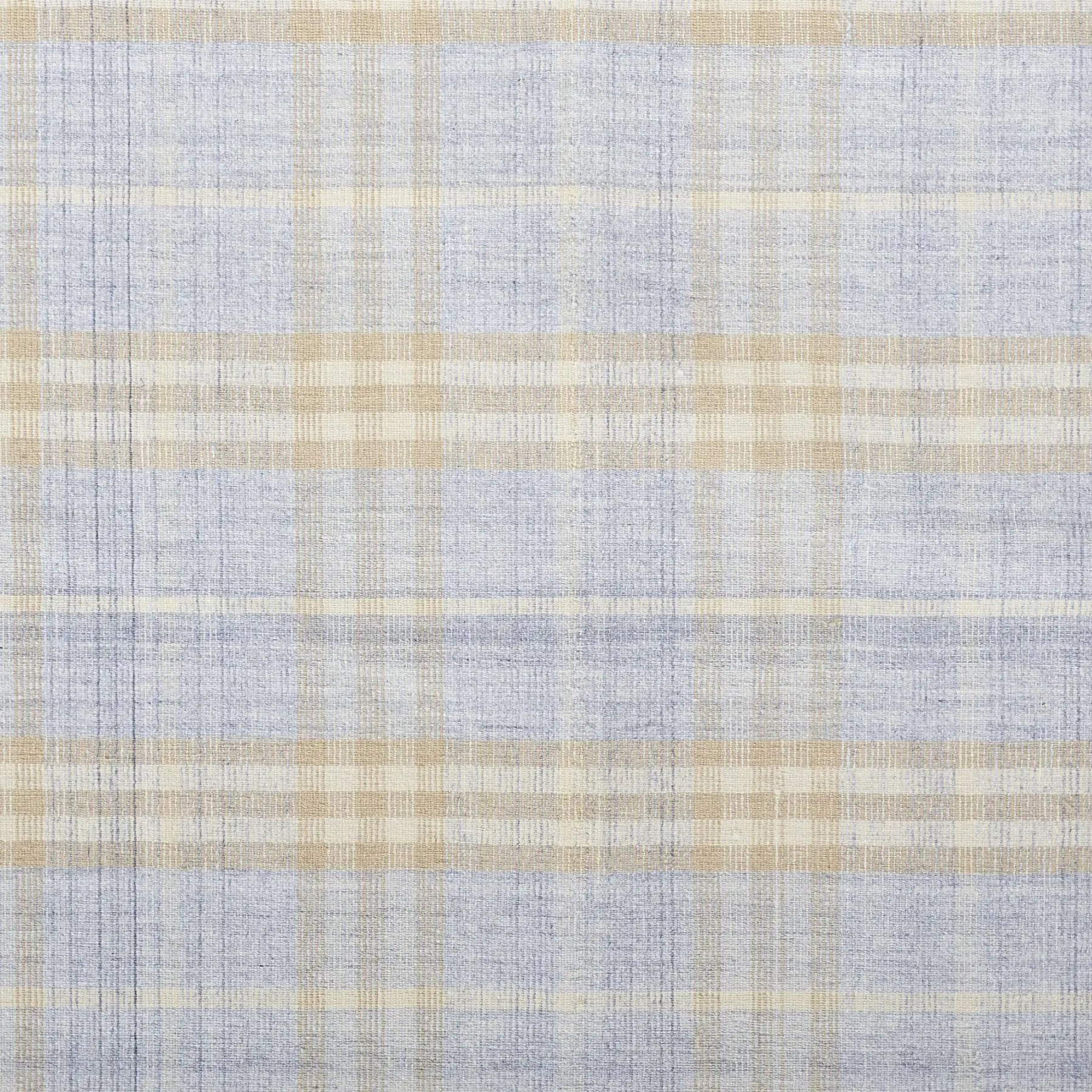 8' Blue Brown And Ivory Plaid Hand Woven Area Rug Homeroots Home Decor
