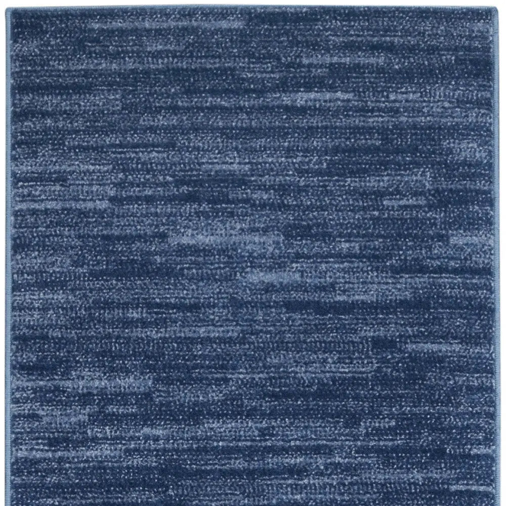 8' Blue Non Skid Indoor Outdoor Runner Rug - GreatEagleInc