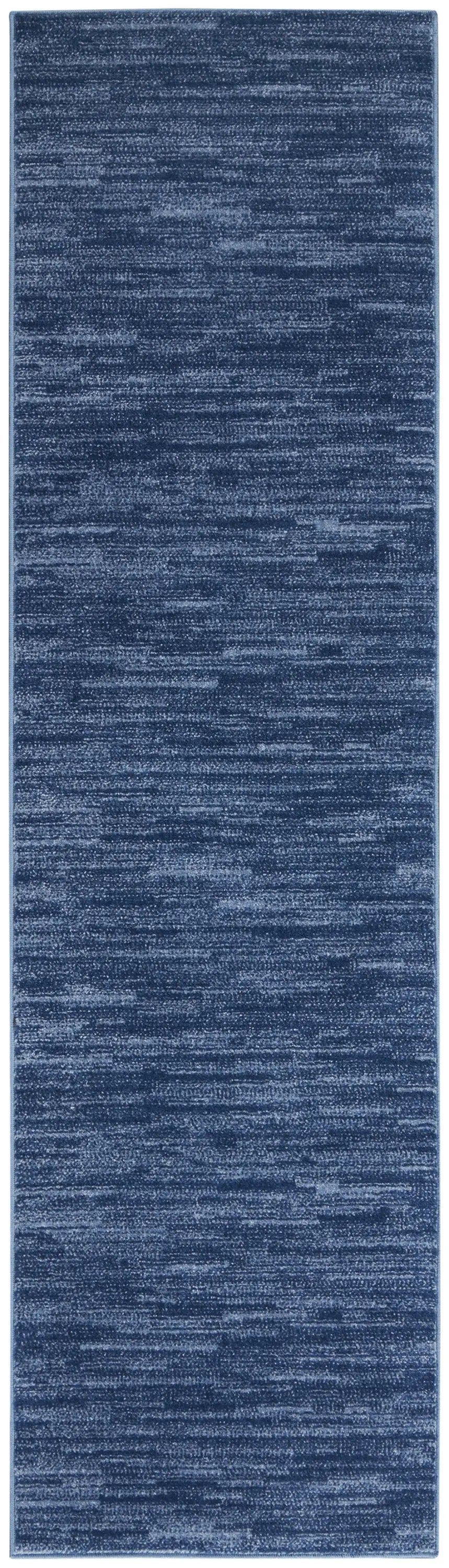 8' Blue Non Skid Indoor Outdoor Runner Rug - GreatEagleInc