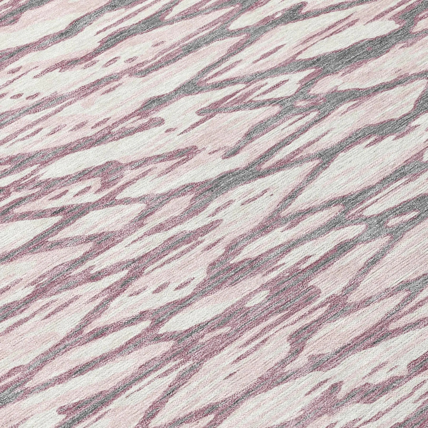8' Blush And Pink Round Abstract Washable Indoor Outdoor Area Rug Homeroots Outdoor