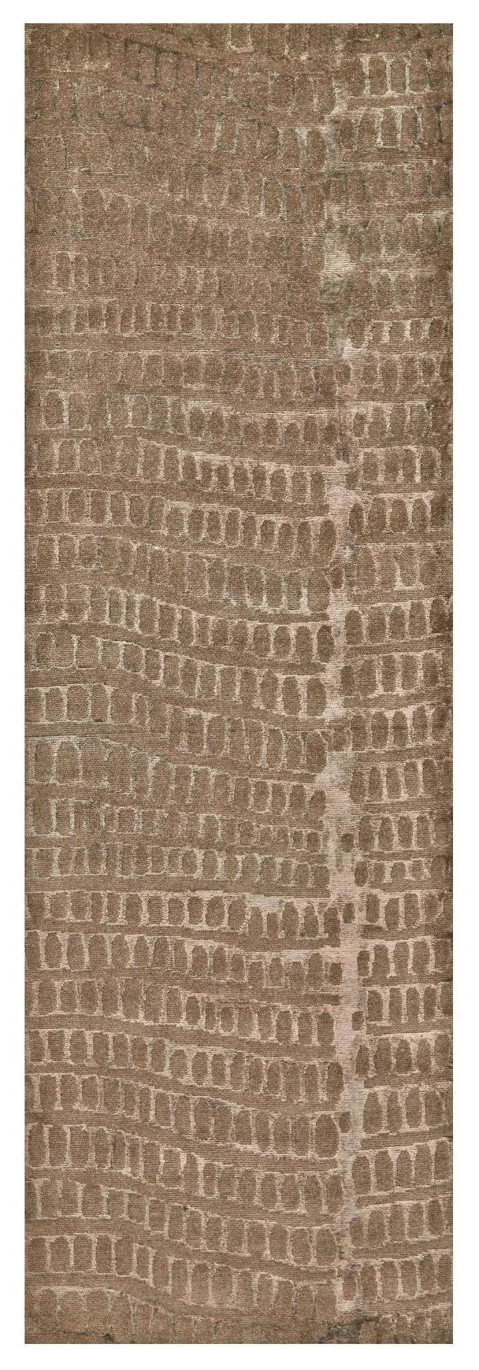 8' Brown And Black Abstract Hand Knotted Area Rug Homeroots Home Decor