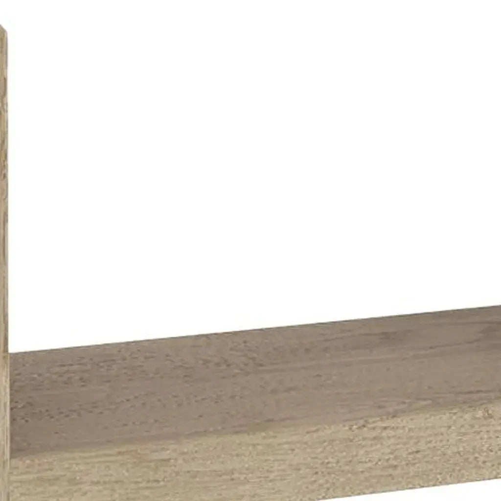 8" Brown Wood Wall Mounted Bathroom Shelves Homeroots Organization