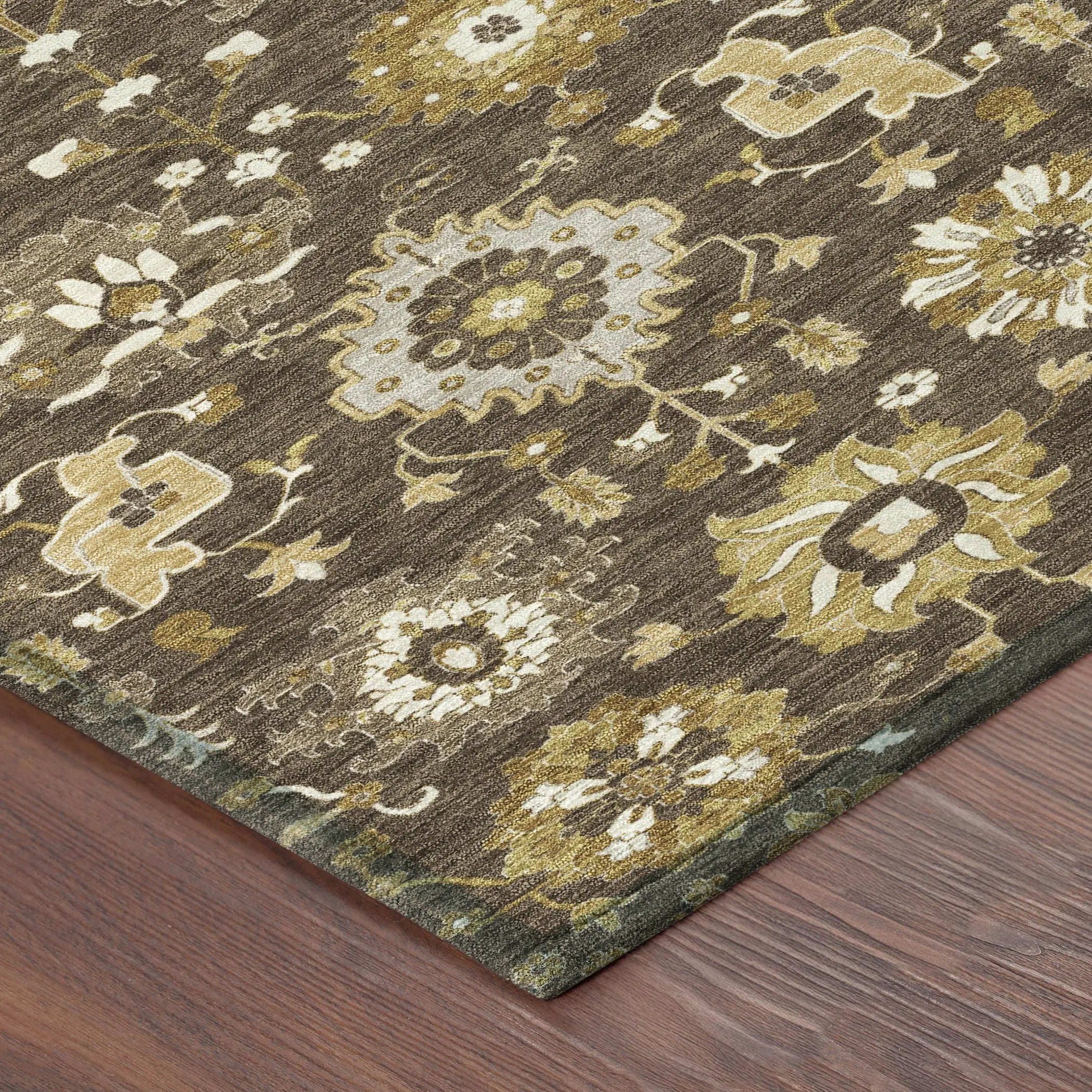 8' Chocolate And Brown Round Geometric Washable Indoor Outdoor Area Rug Homeroots Outdoor