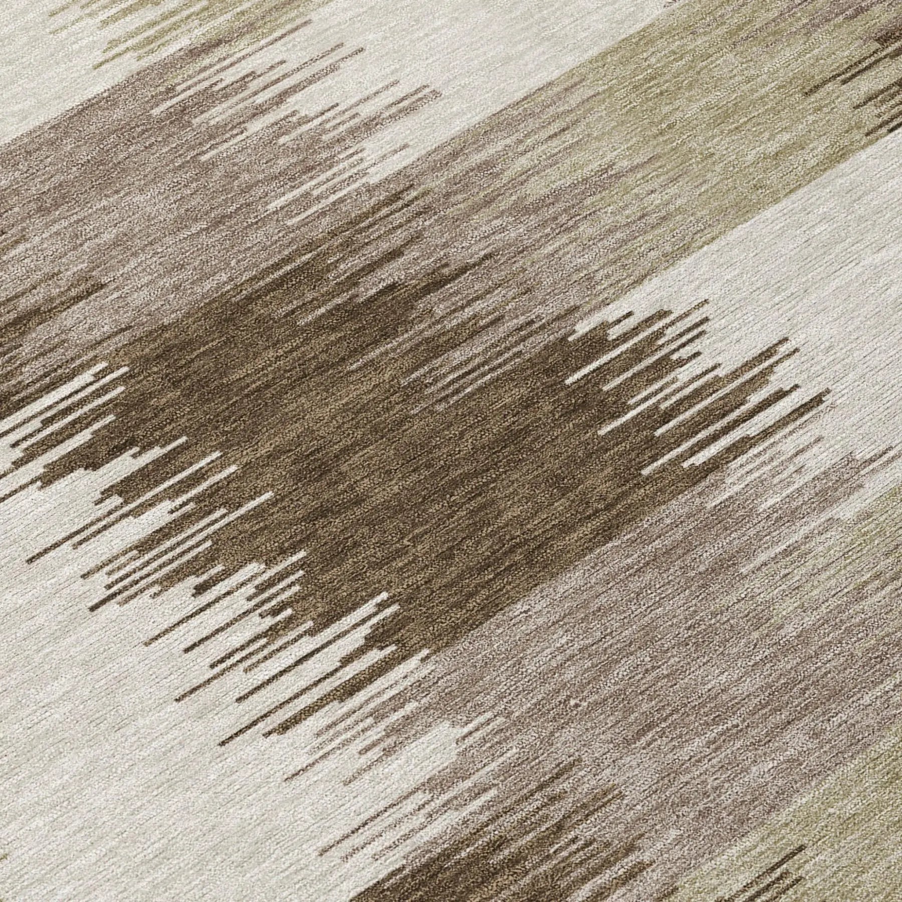8' Chocolate And Brown Round Geometric Washable Indoor Outdoor Area Rug Homeroots Outdoor