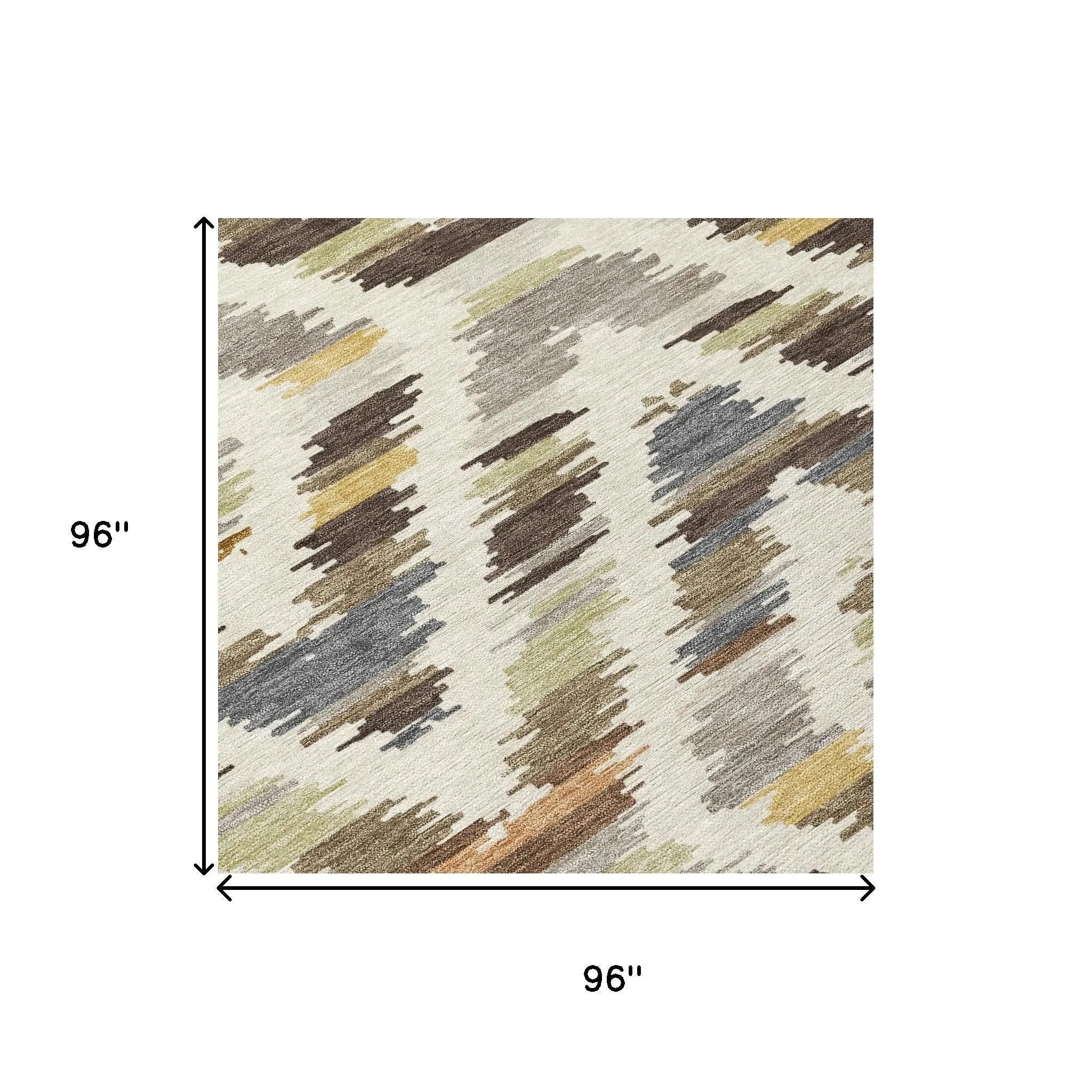 8' Chocolate And Ivory Round Tribal Washable Indoor Outdoor Area Rug Homeroots Outdoor