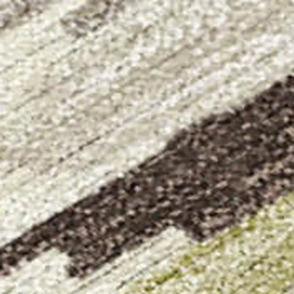 8' Chocolate And Ivory Round Tribal Washable Indoor Outdoor Area Rug Homeroots Outdoor