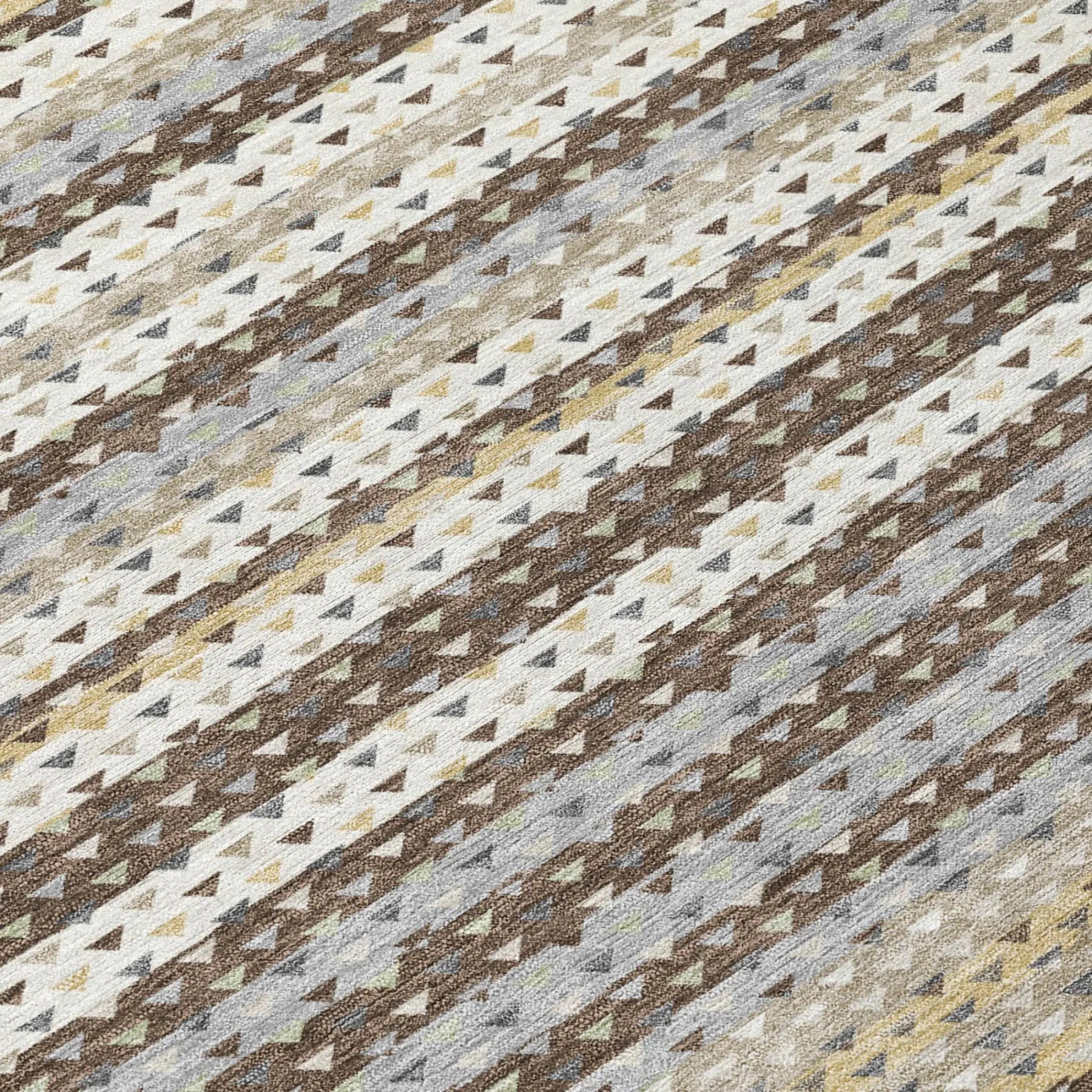 8' Coffee And Brown Round Striped Washable Indoor Outdoor Area Rug Homeroots Outdoor