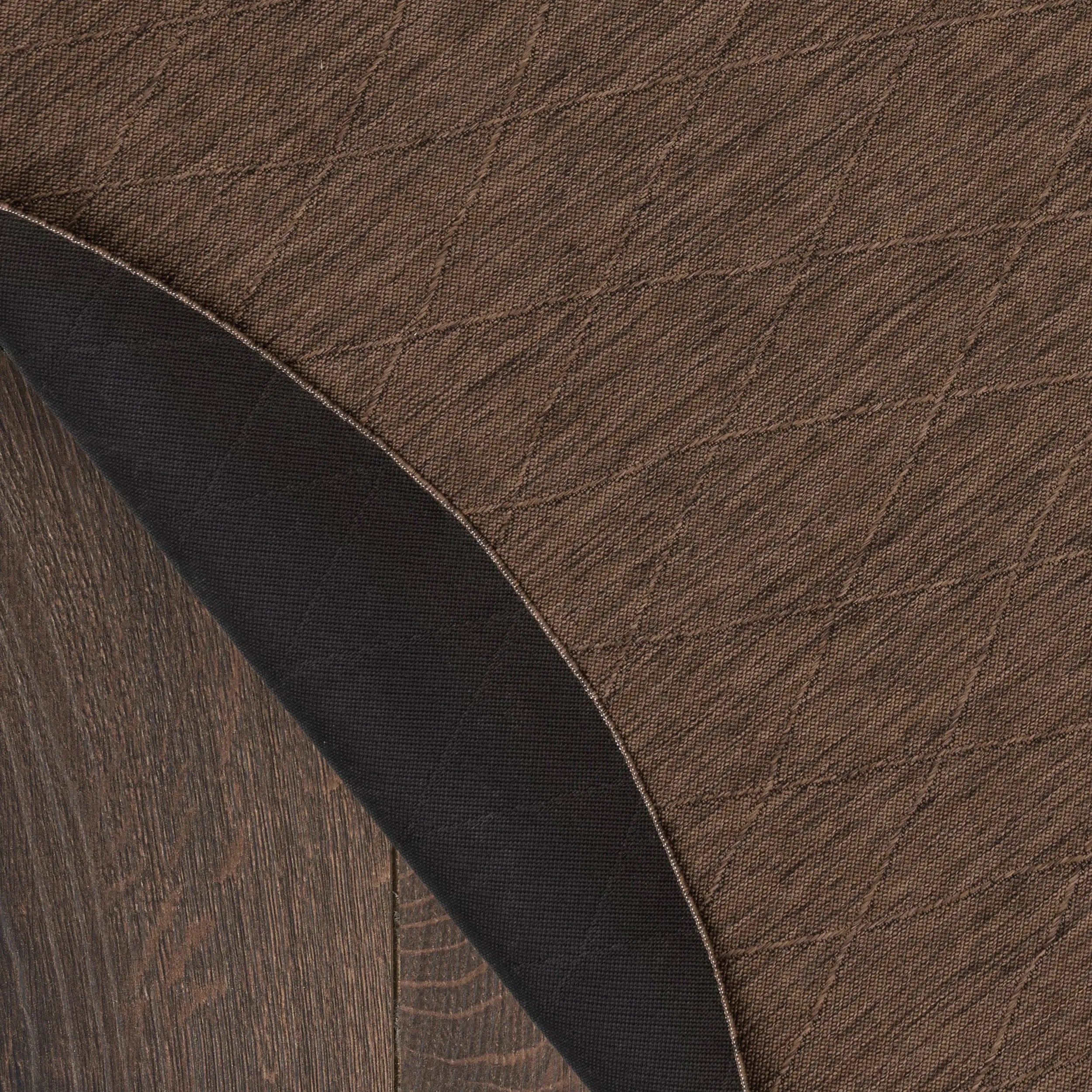 8' Dark Brown And Brown Round Geometric Indoor Outdoor Area Rug Homeroots Outdoor
