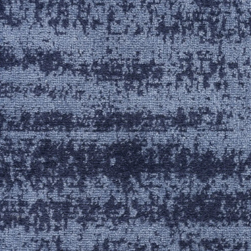 8' Denim Blue And Navy Blue Abstract Indoor Outdoor Runner Rug Homeroots Outdoor