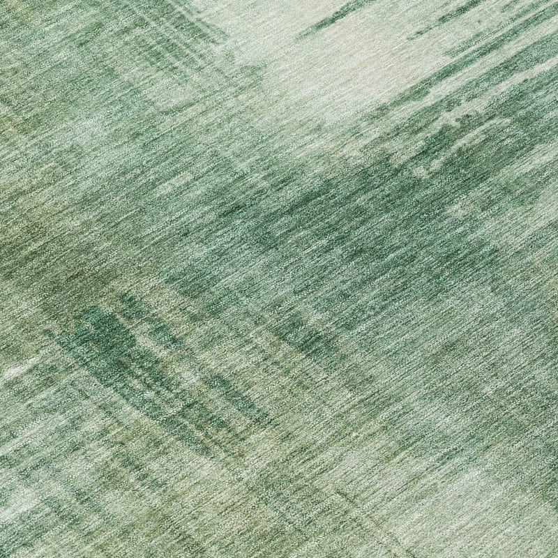 8' Fern Green And Green Round Abstract Washable Indoor Outdoor Area Rug Homeroots Outdoor