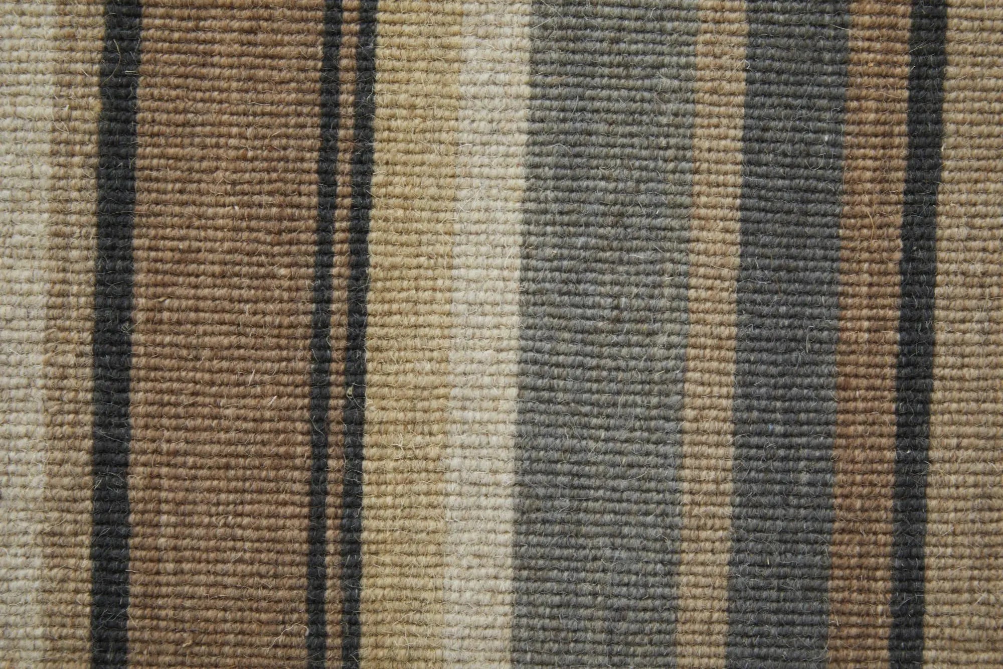 8' Gold Gray And Tan Wool Striped Hand Knotted Area Rug Homeroots Home Decor