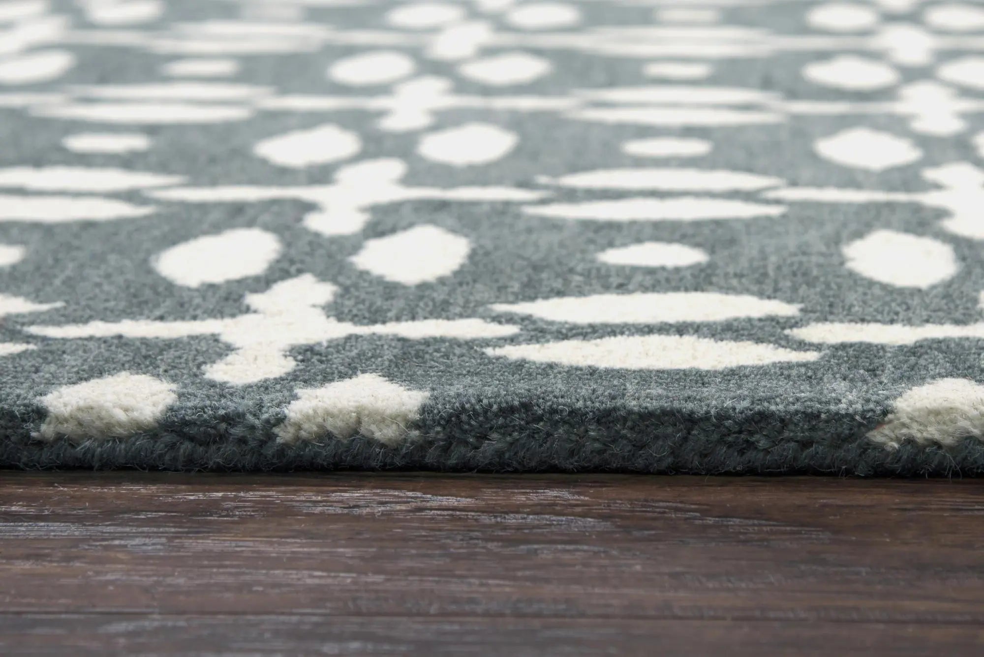 8' Gray And Beige Wool Geometric Hand Tufted Area Rug Homeroots Home Decor