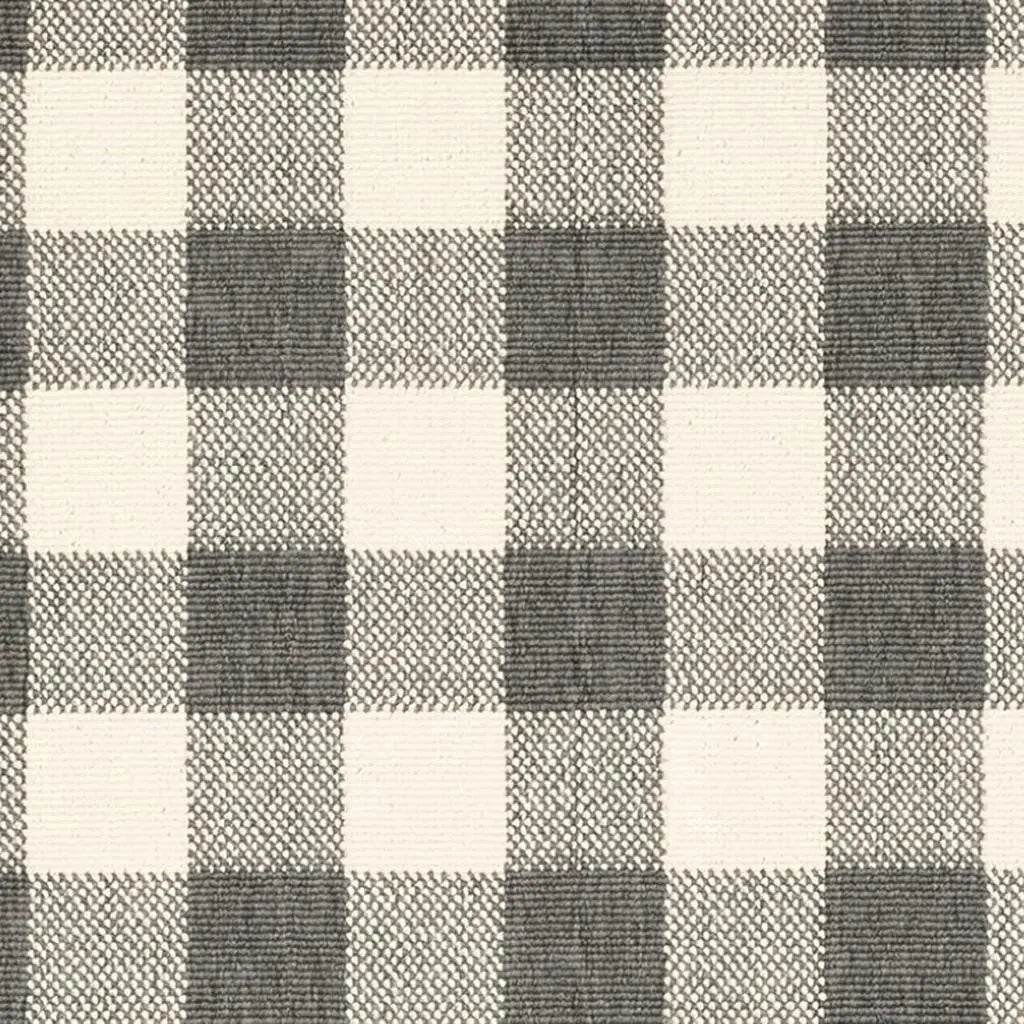 8' Gray And Ivory Indoor Outdoor Runner Rug Homeroots Outdoor
