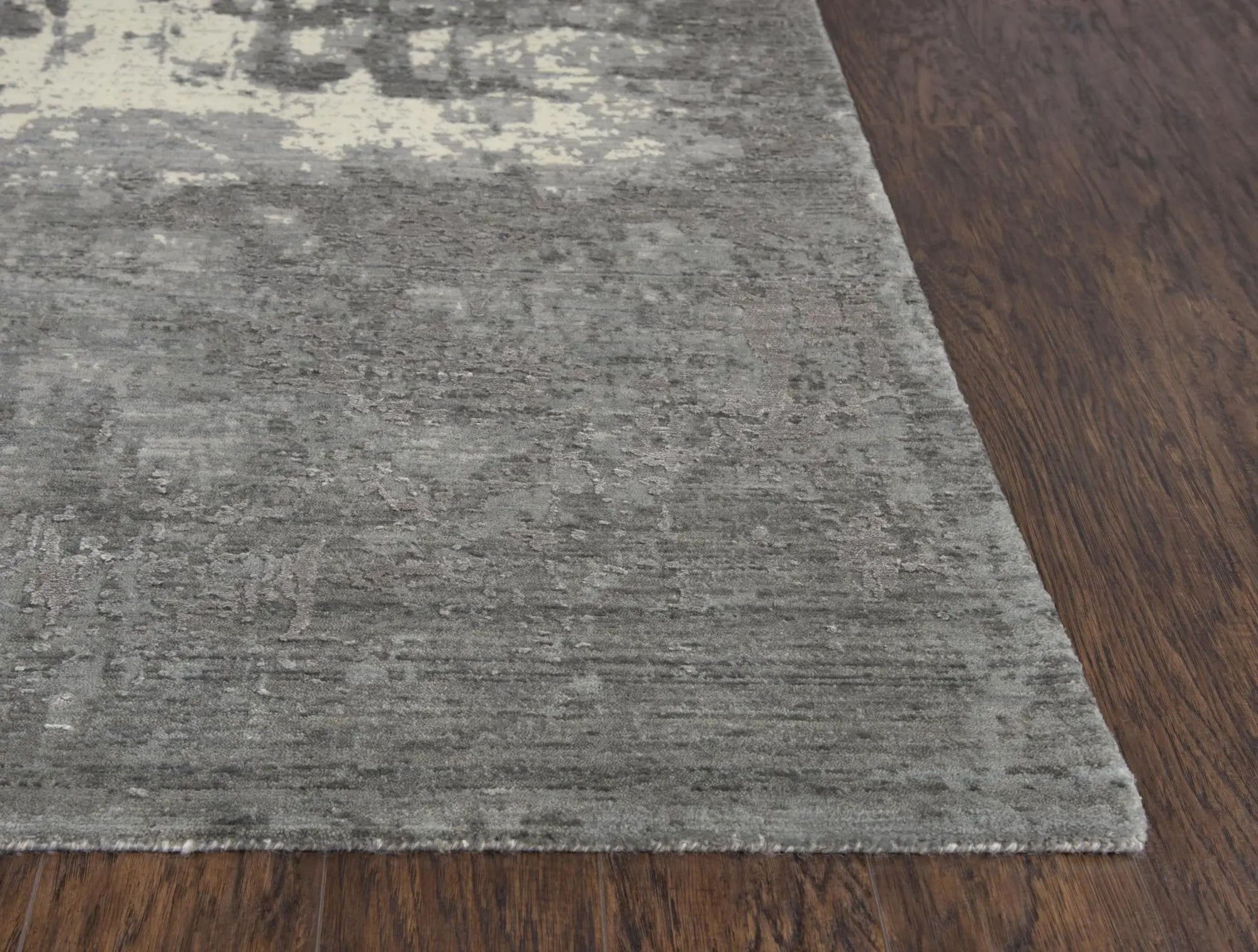8' Gray And Ivory New Zealand Lambs Wool Abstract Hand Carved Handmade Area Rug Homeroots Home Decor