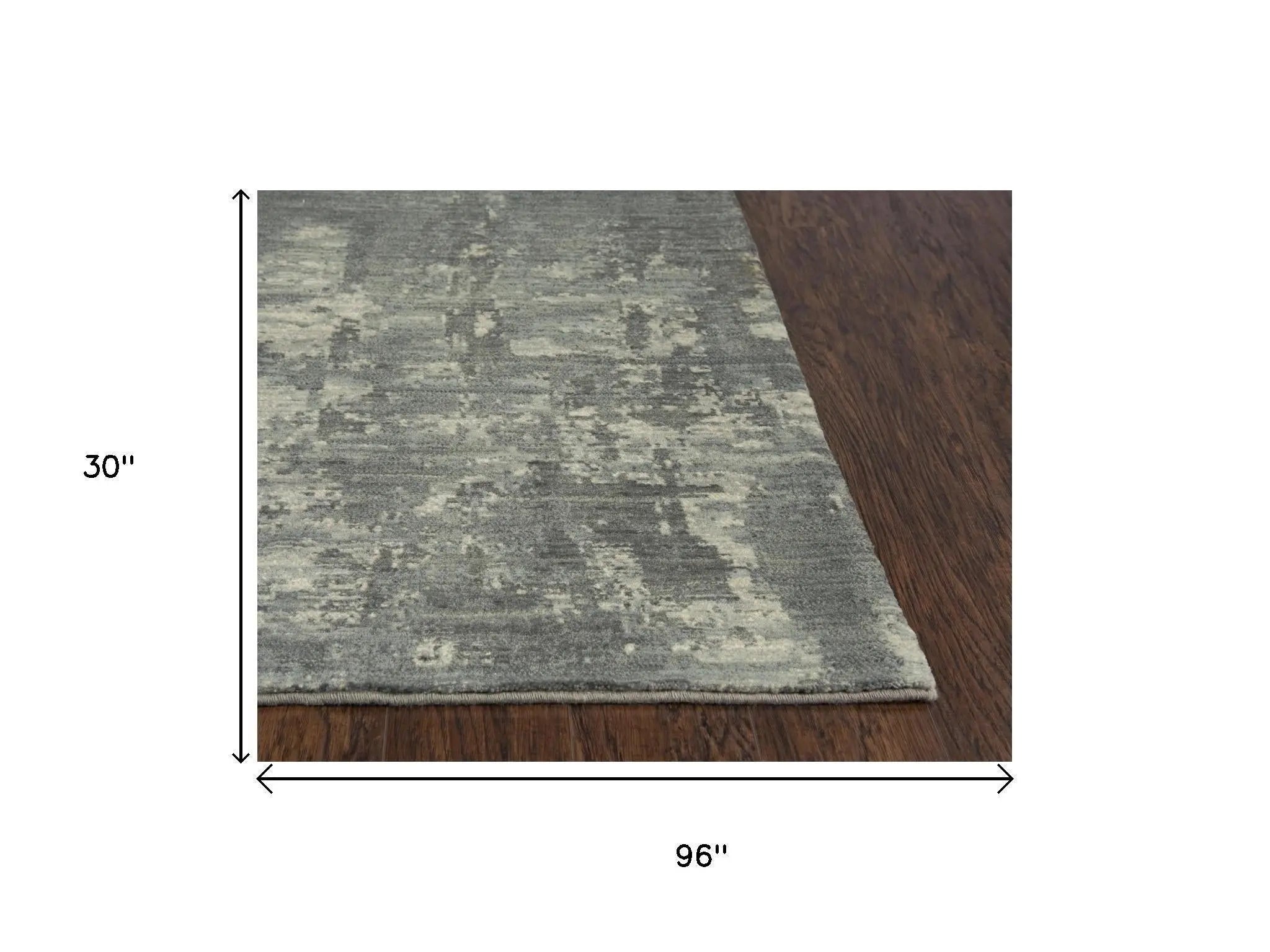 8' Gray And Light Gray New Zealand Lambs Wool Abstract Hand Carved Handmade Area Rug Homeroots Home Decor