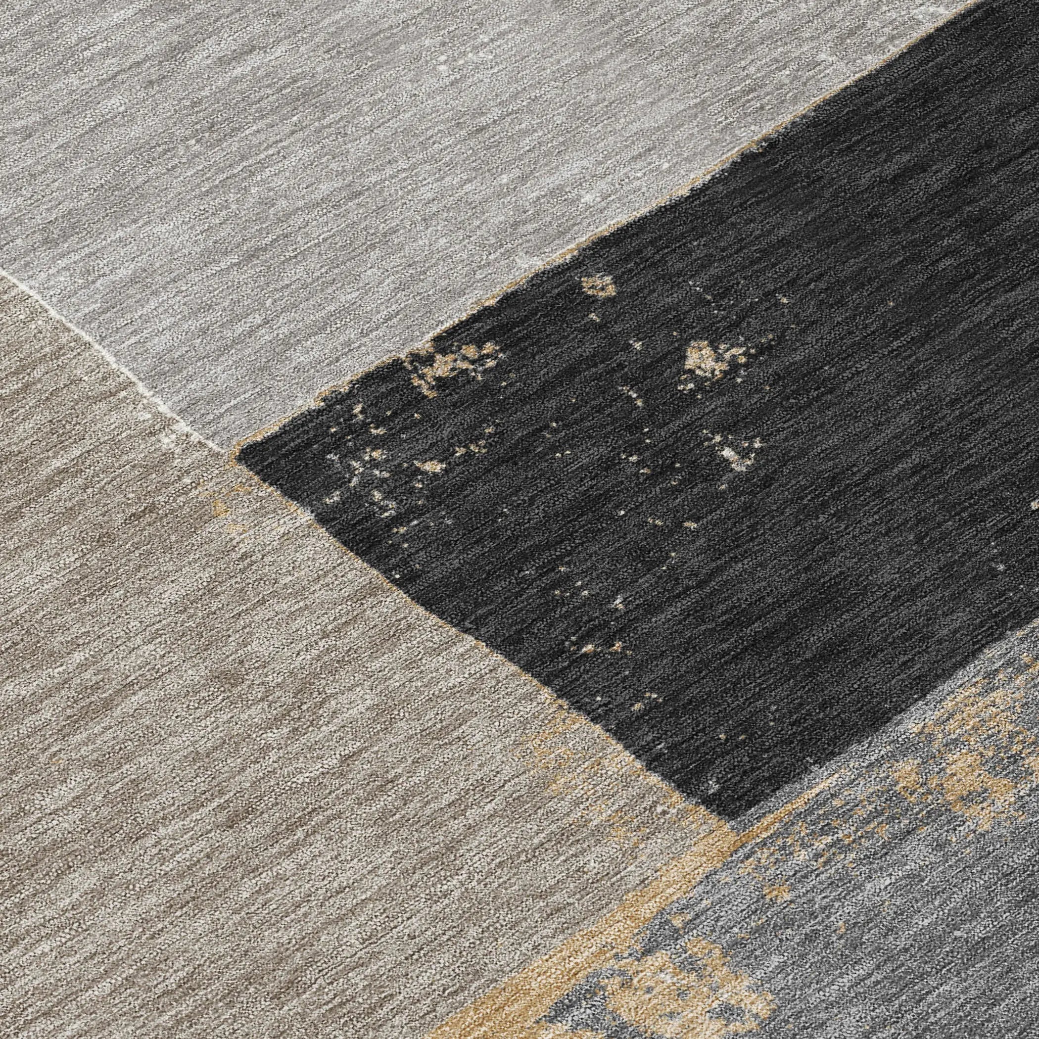 8' Gray And Silver Round Geometric Washable Indoor Outdoor Area Rug Homeroots Outdoor
