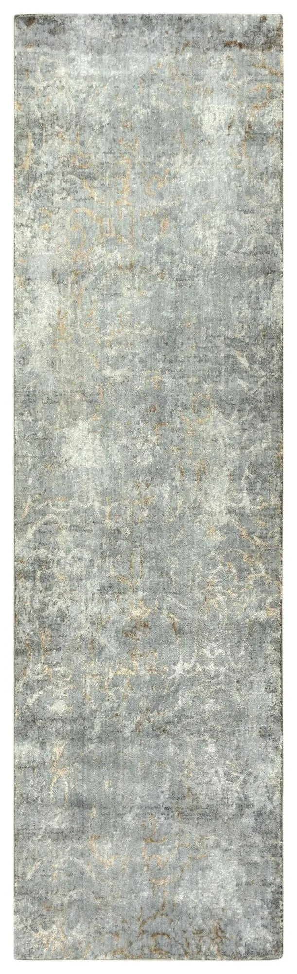 8' Gray Light Gray Beige And Ivory New Zealand Lambs Wool Trellis Hand Carved Handmade Area Rug Homeroots Home Decor