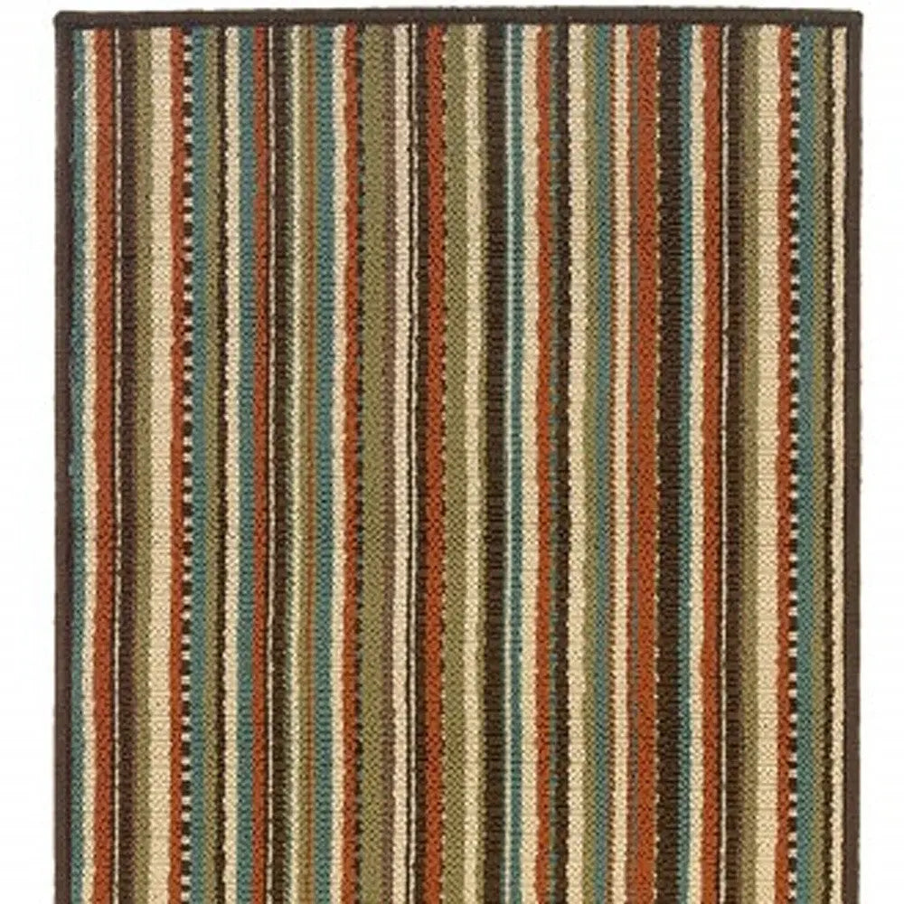 8' Green Indoor Outdoor Runner Rug Homeroots Outdoor