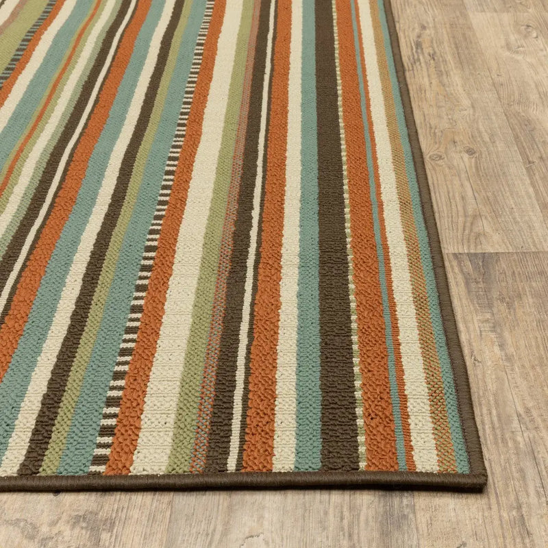 8' Green Indoor Outdoor Runner Rug Homeroots Outdoor