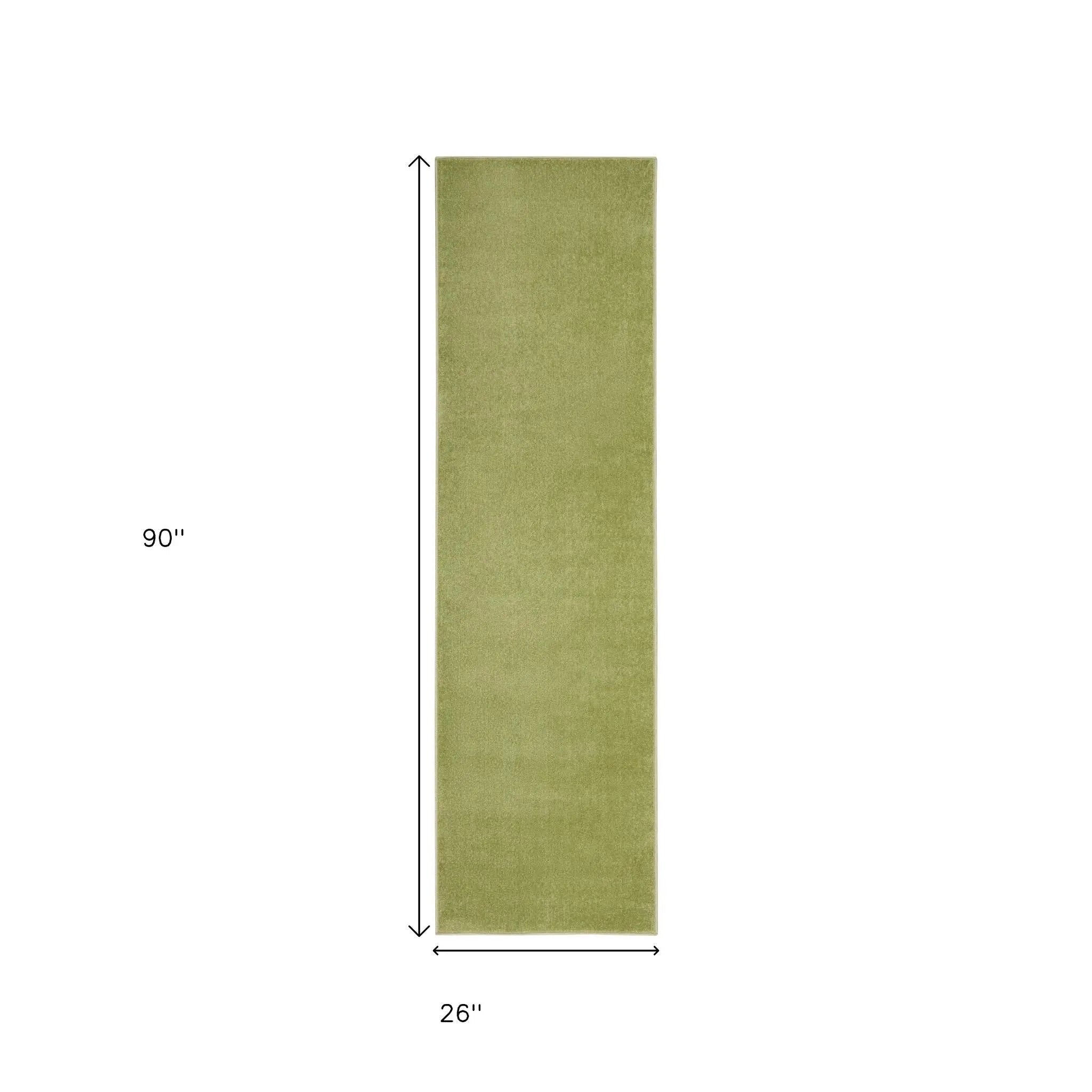 8' Green Indoor Outdoor Runner Rug - GreatEagleInc