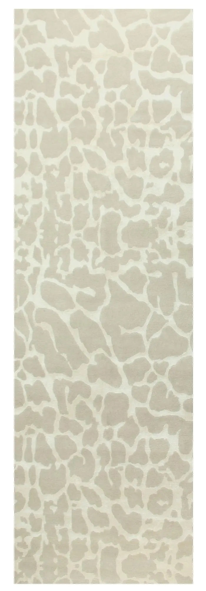 8' Ivory And Beige Animal Print Hand Knotted Area Rug Homeroots Home Decor