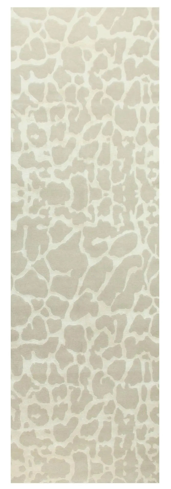 8' Ivory And Beige Animal Print Hand Knotted Area Rug Homeroots Home Decor