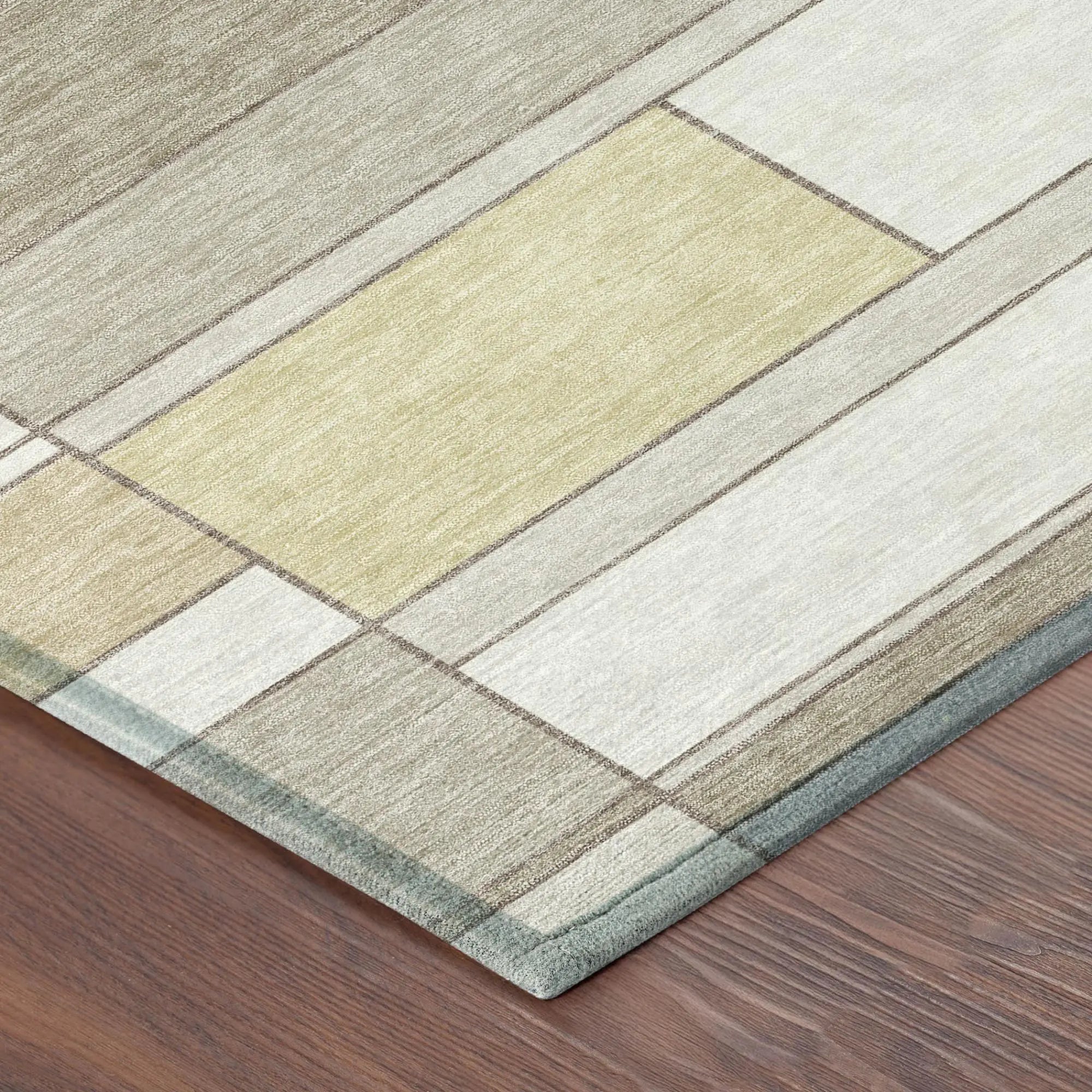 8' Ivory And Beige Round Geometric Washable Indoor Outdoor Area Rug Homeroots Outdoor