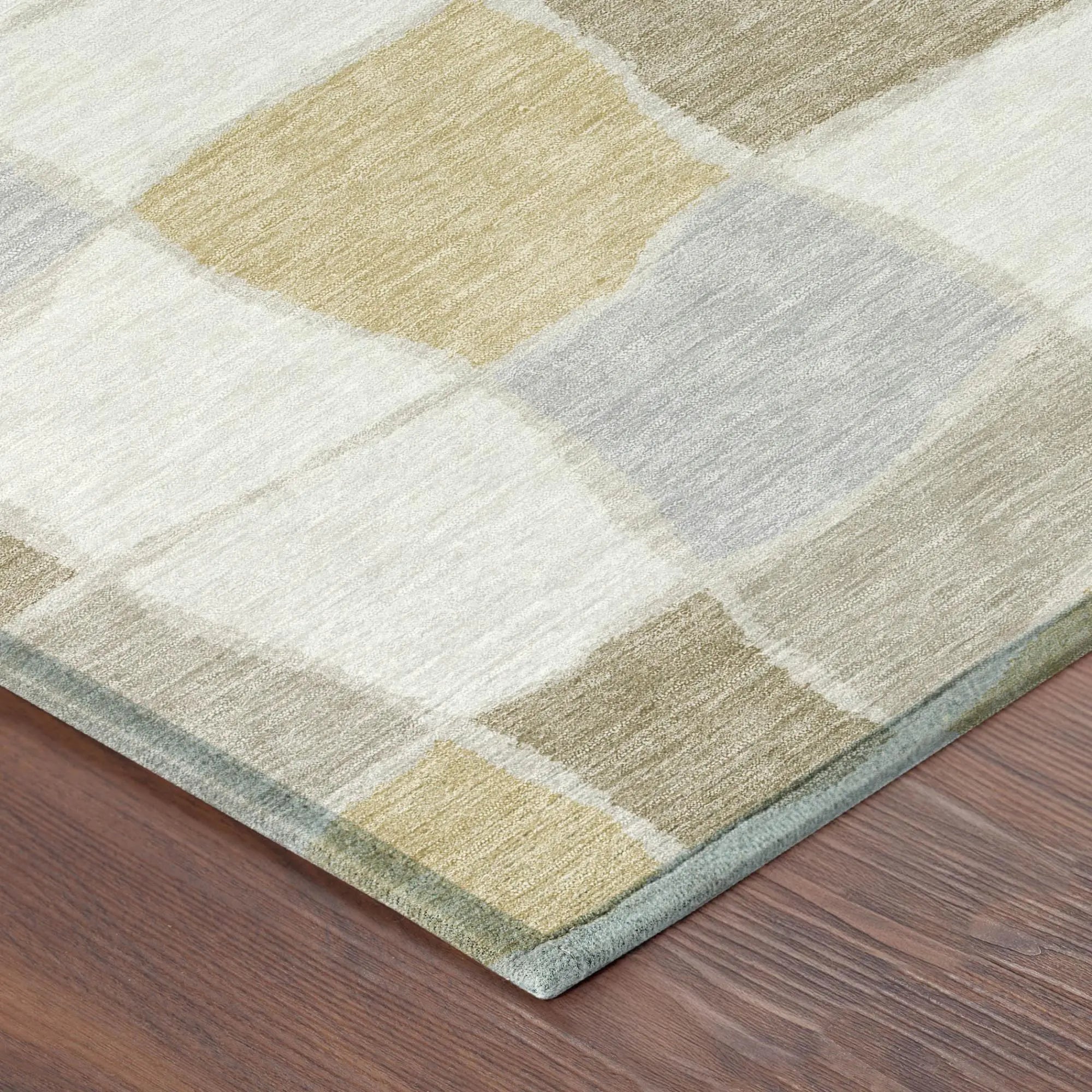 8' Ivory And Beige Round Geometric Washable Indoor Outdoor Area Rug Homeroots Outdoor