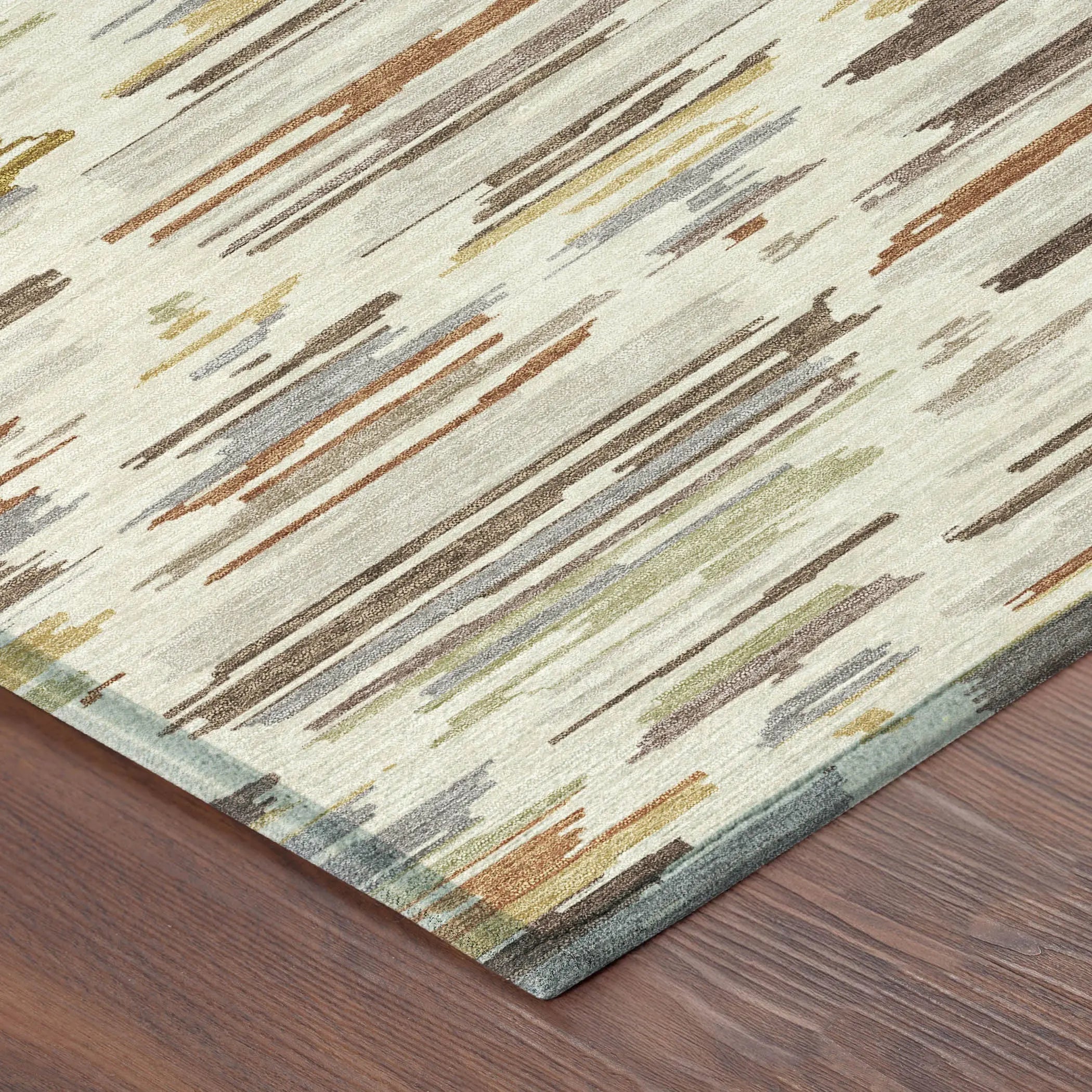 8' Ivory And Brown Round Southwestern Washable Indoor Outdoor Area Rug Homeroots Outdoor