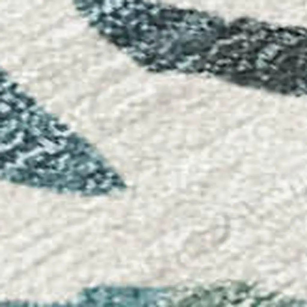 8' Ivory And Gold Round Abstract Washable Indoor Outdoor Area Rug Homeroots Outdoor
