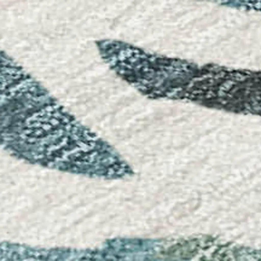 8' Ivory And Gold Round Abstract Washable Indoor Outdoor Area Rug Homeroots Outdoor