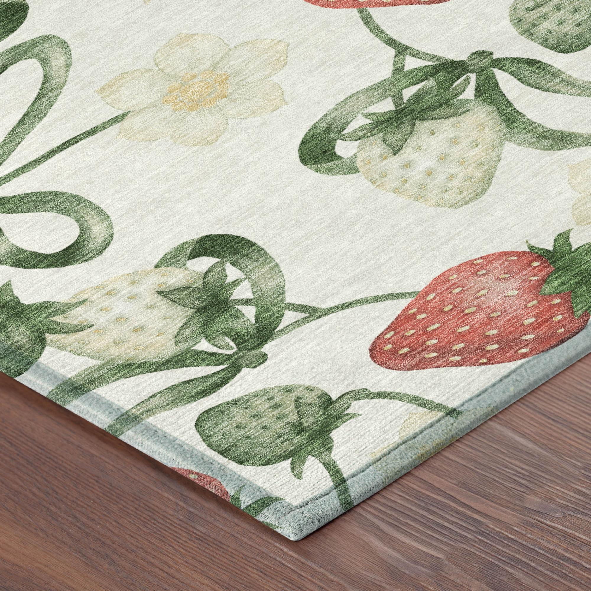 8' Ivory And Linen Round Floral Washable Indoor Outdoor Area Rug Homeroots Outdoor