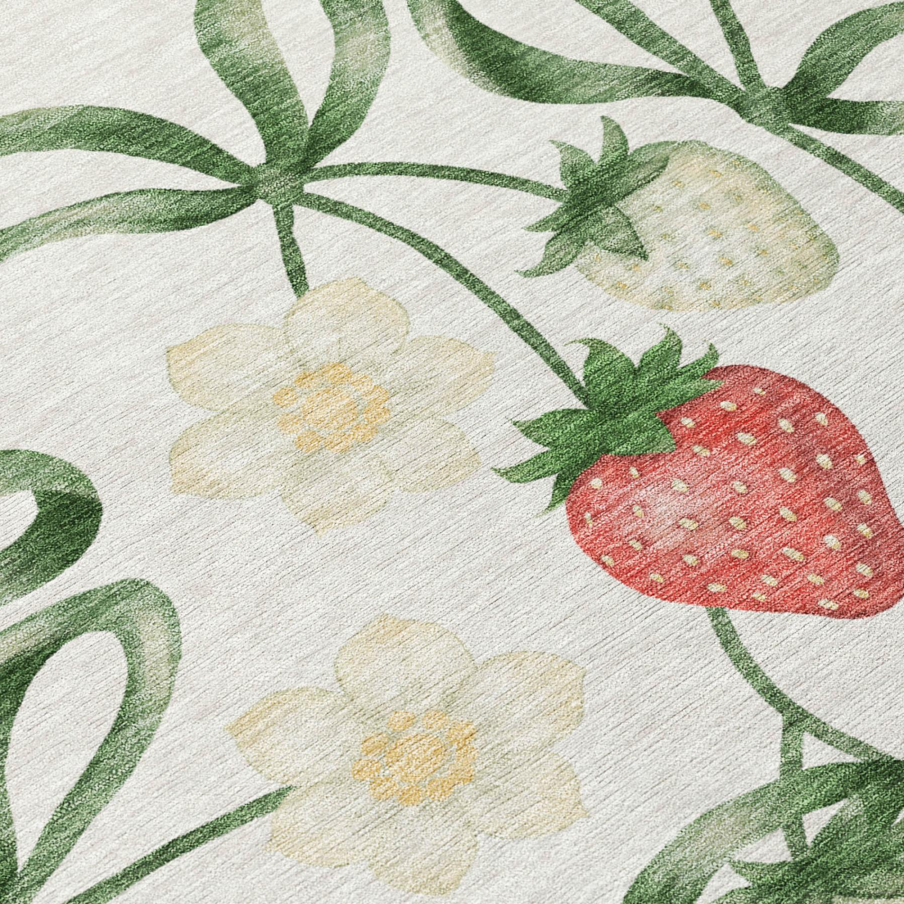 8' Ivory And Linen Round Floral Washable Indoor Outdoor Area Rug Homeroots Outdoor