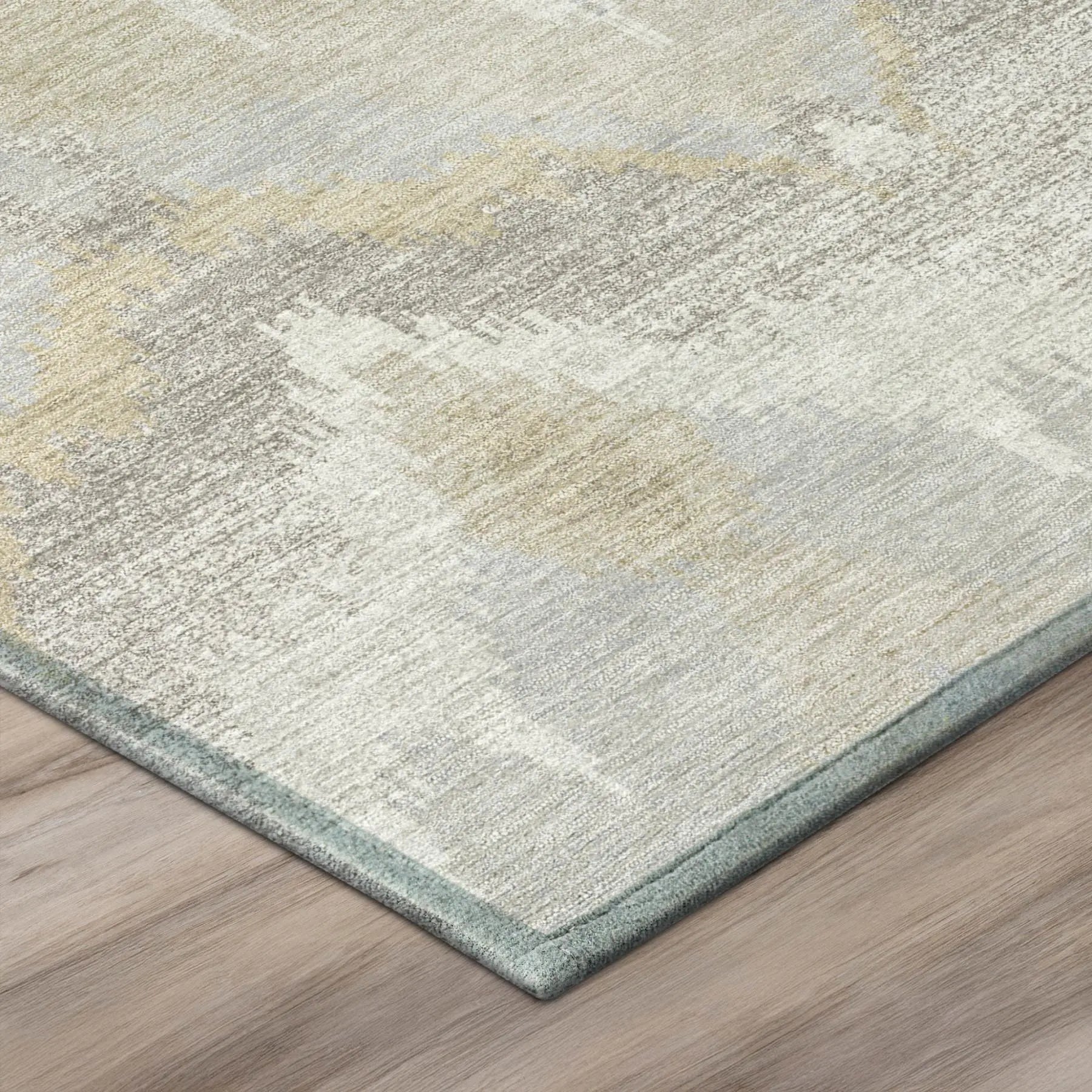 8' Ivory And Silver Round Abstract Washable Indoor Outdoor Area Rug Homeroots Outdoor