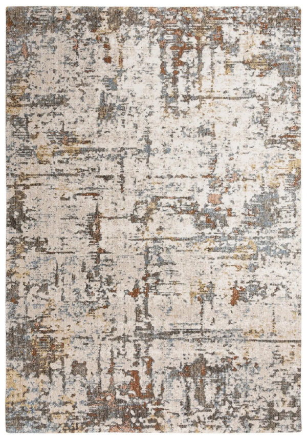 8' Ivory Brown And Gray Abstract Hand Carved Handmade Area Rug Homeroots Home Decor