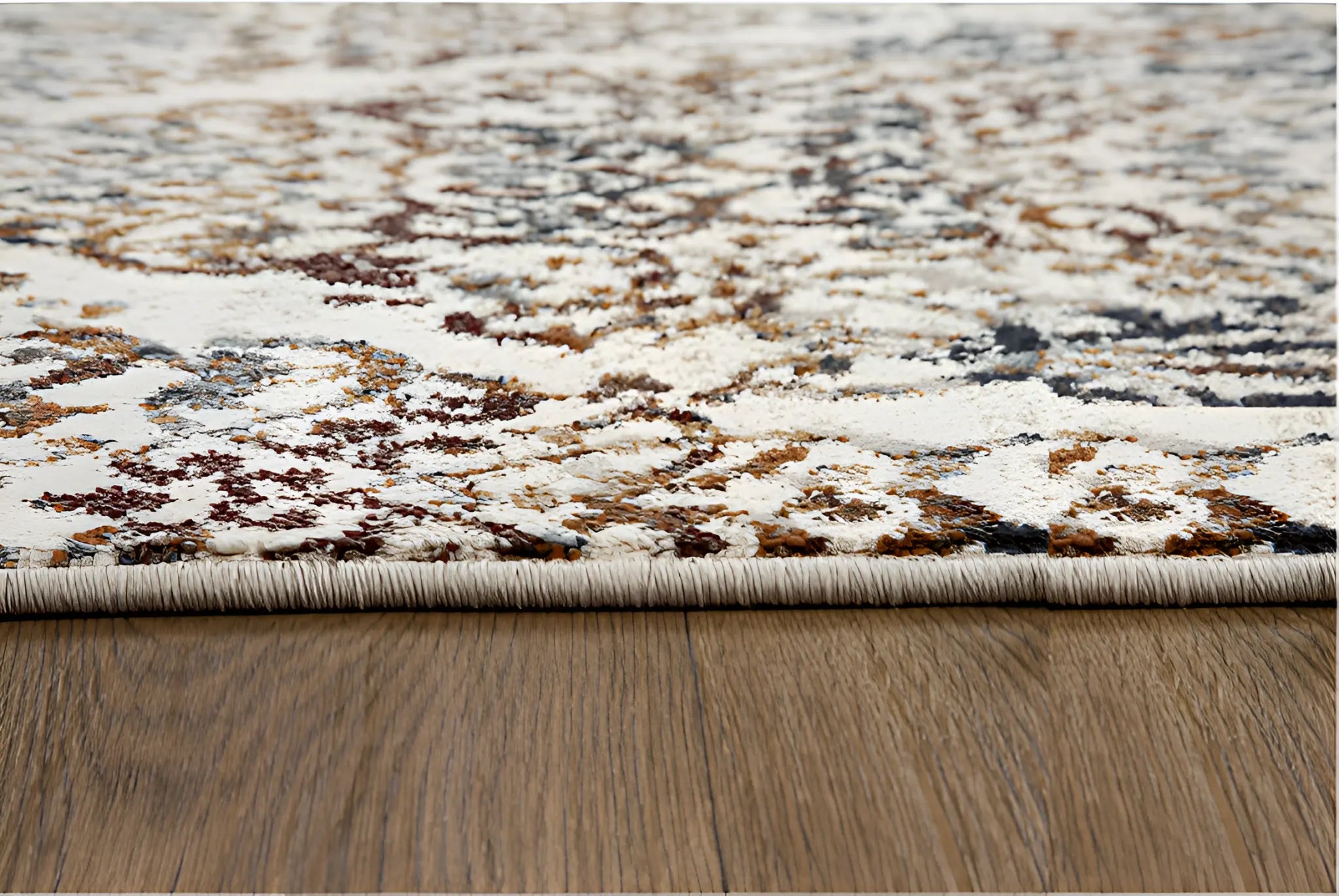 8' Ivory Rust And Green Oriental Runner Rug Homeroots Home Decor