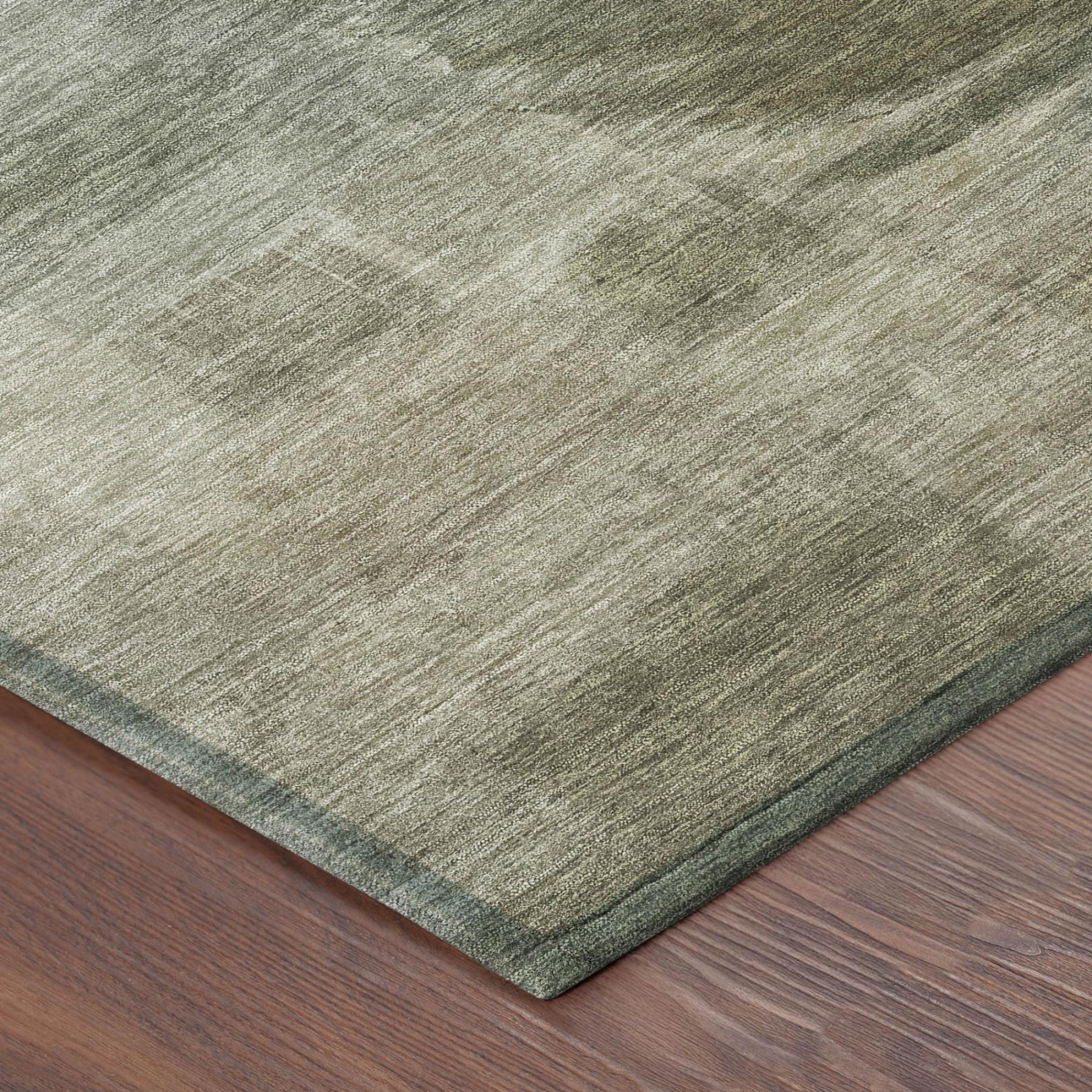 8' Khaki And Brown Round Botanical Leaves Washable Indoor Outdoor Area Rug Homeroots Outdoor