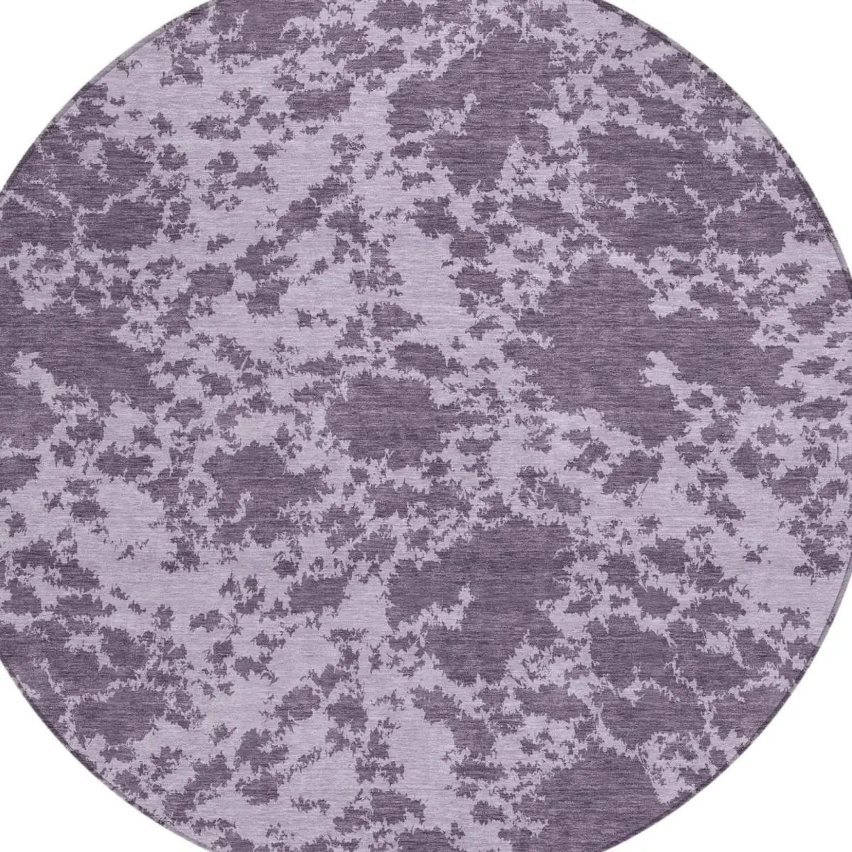 8' Lavender And Purple Round Abstract Washable Indoor Outdoor Area Rug Homeroots Outdoor
