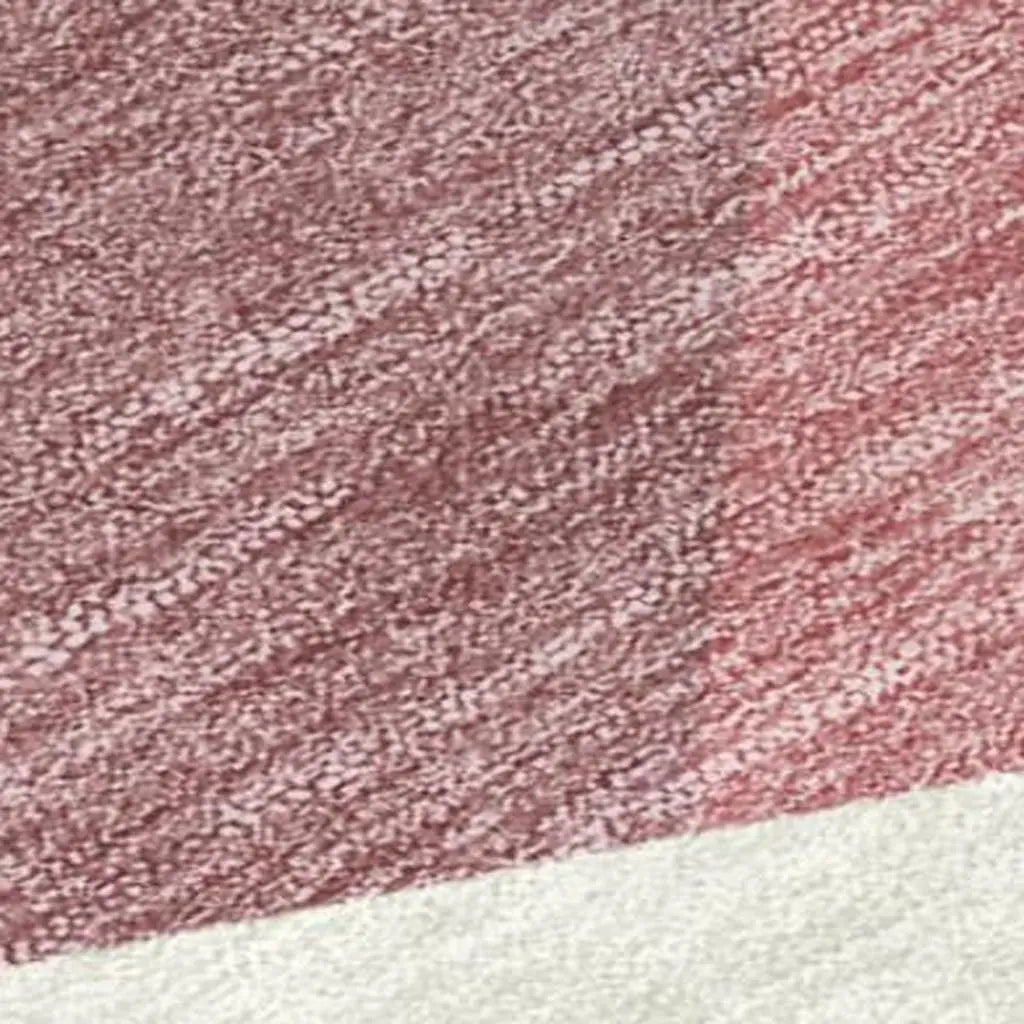 8' Mauve And Pink Round Geometric Washable Indoor Outdoor Area Rug Homeroots Outdoor