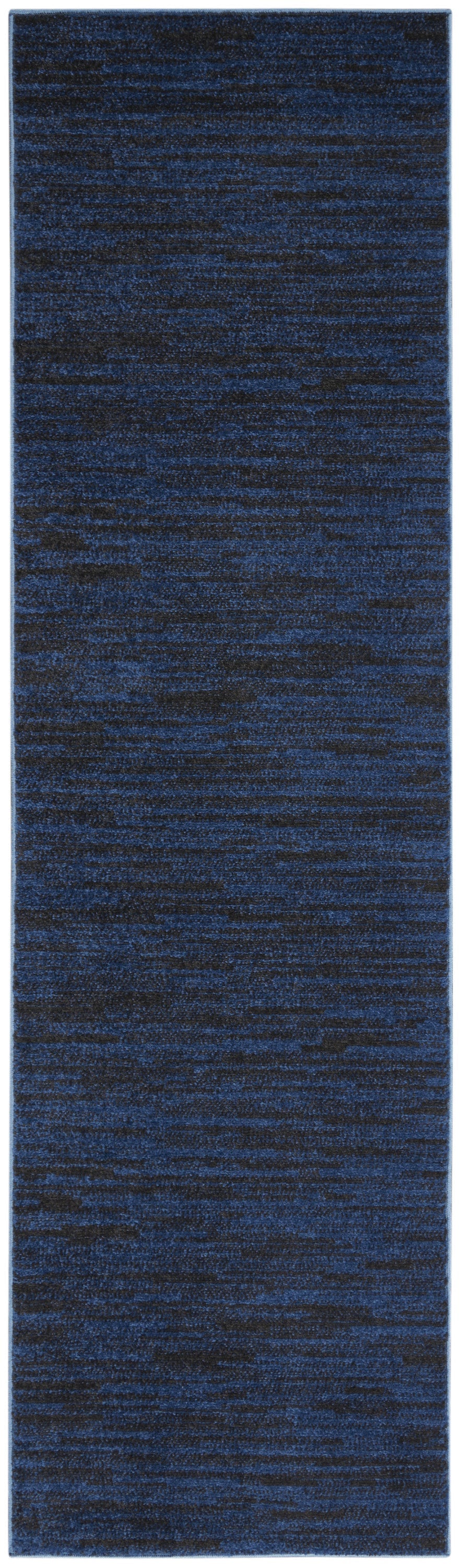 8' Midnight Blue Indoor Outdoor Runner Rug - GreatEagleInc